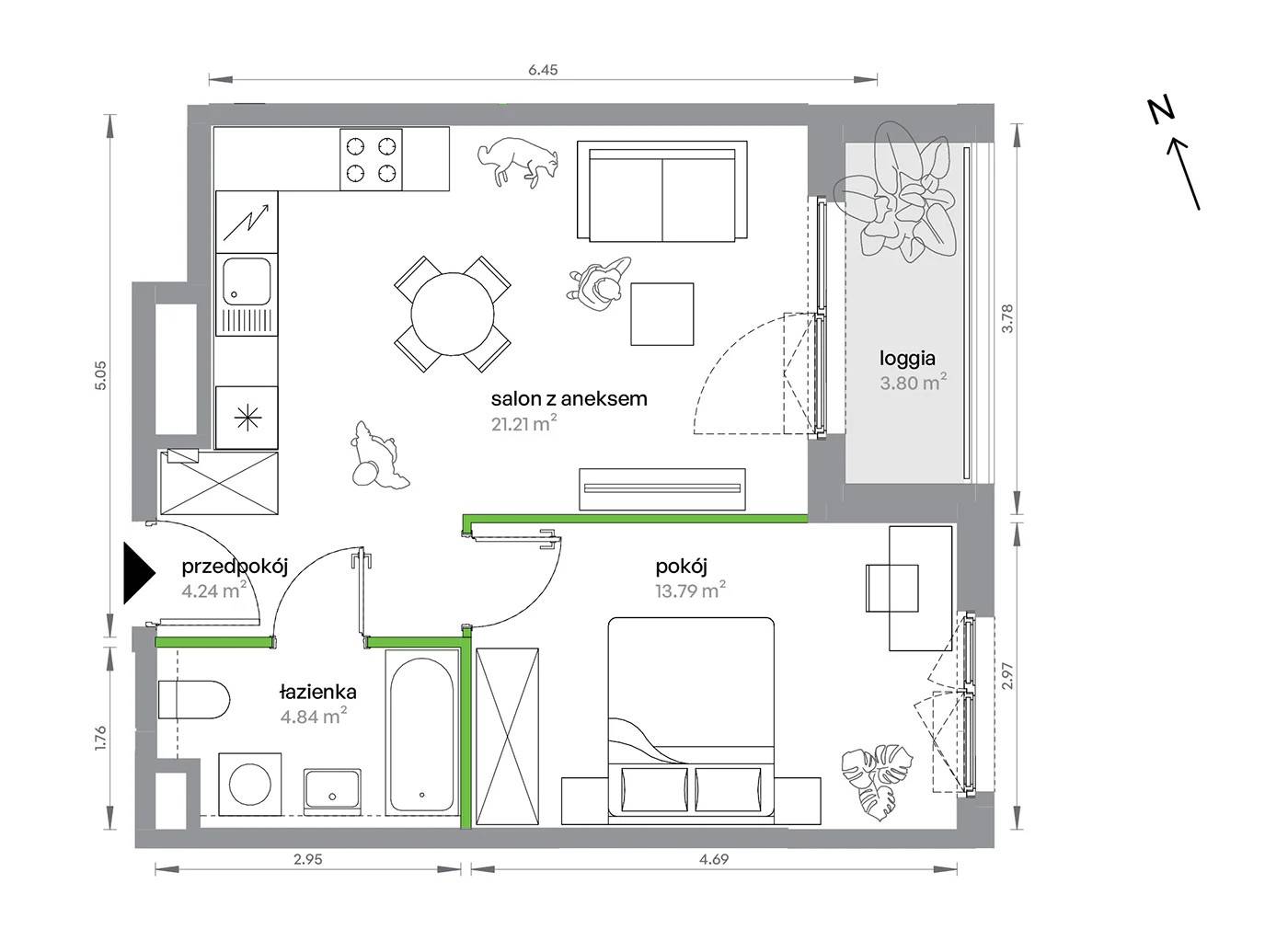 M Bemowo – inwestycja Develia - lokal BB0102/4, budynek Etap IV