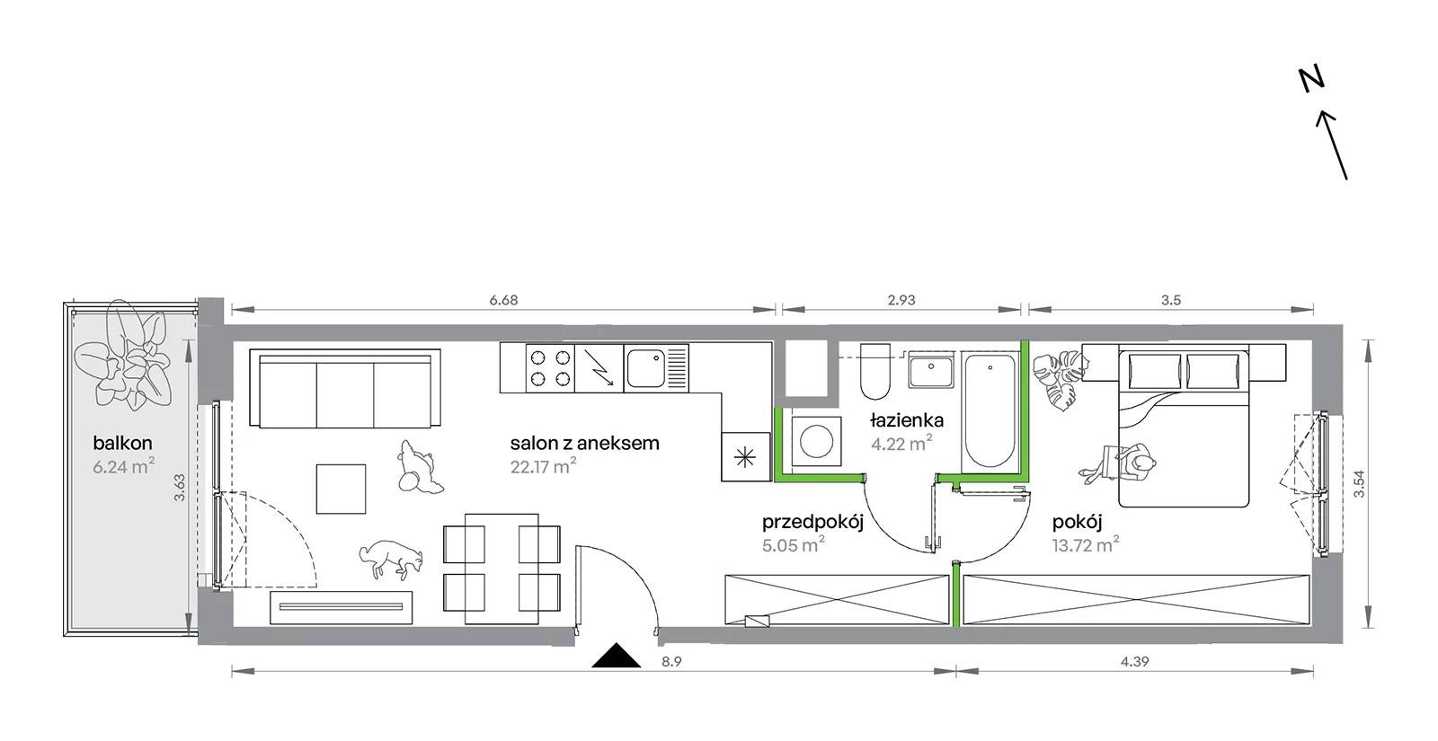 M Bemowo – inwestycja Develia - lokal BB0301/4, budynek Etap IV