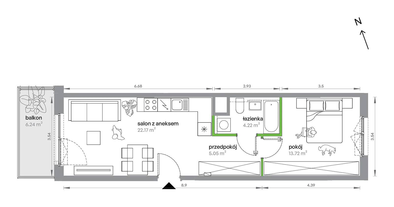 M Bemowo – inwestycja Develia - lokal BB0401/4, budynek Etap IV