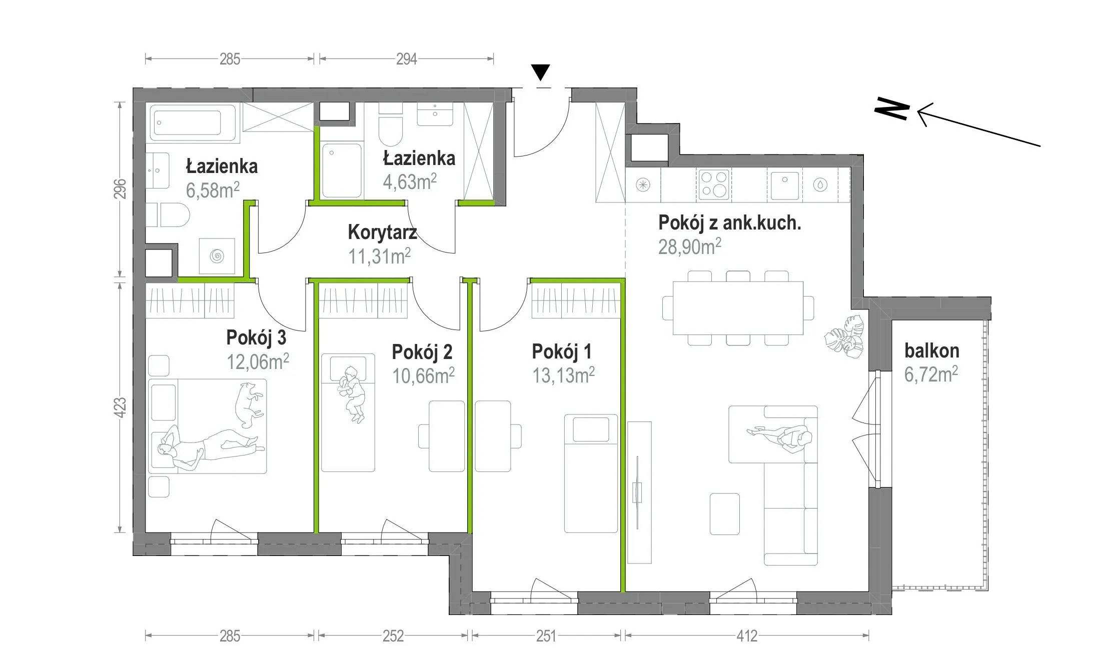 Głębocka Vita – inwestycja Develia - lokal B.A.1.06, budynek Etap I