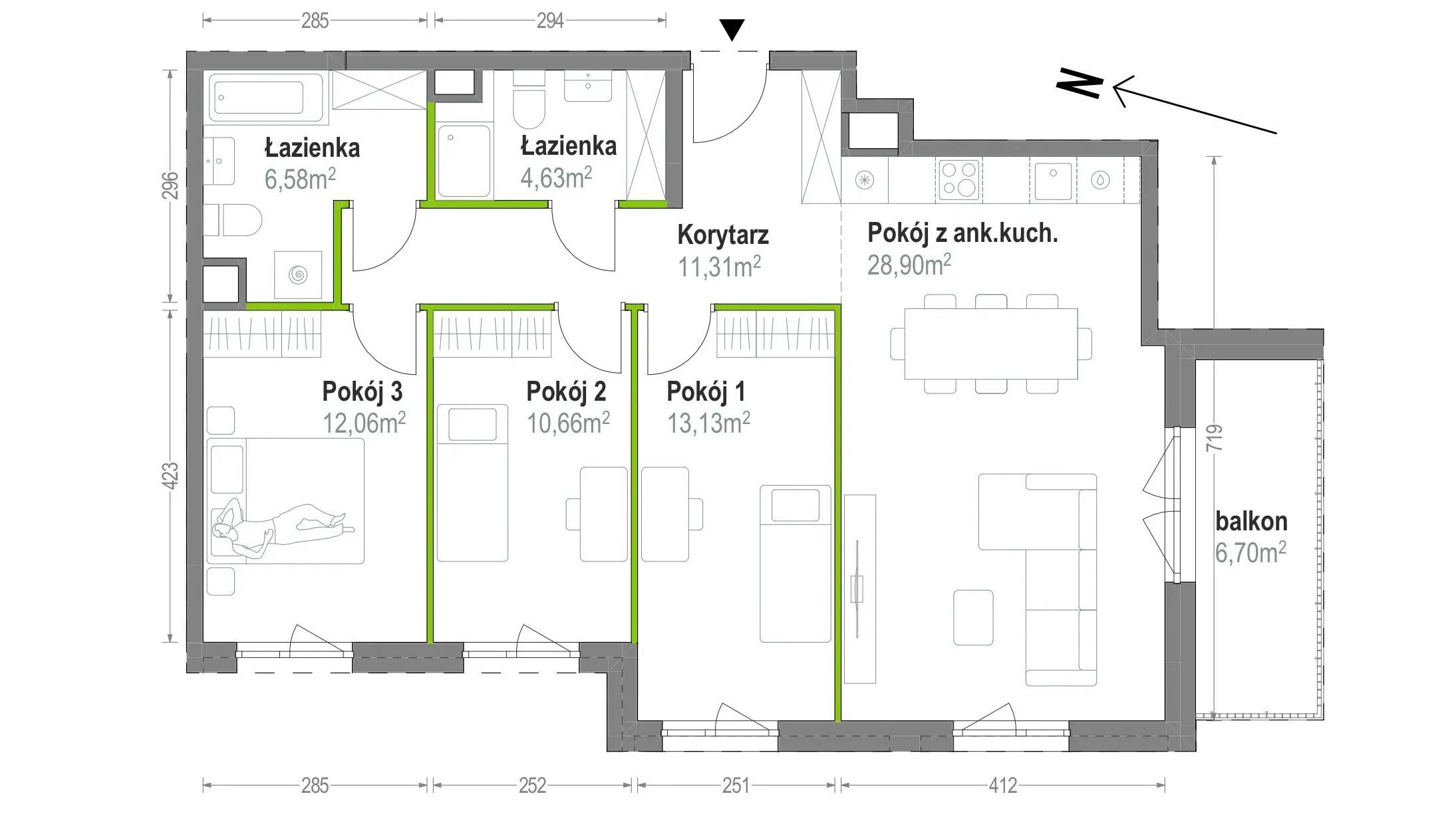 Głębocka Vita – inwestycja Develia - lokal B.A.3.06, budynek Etap I