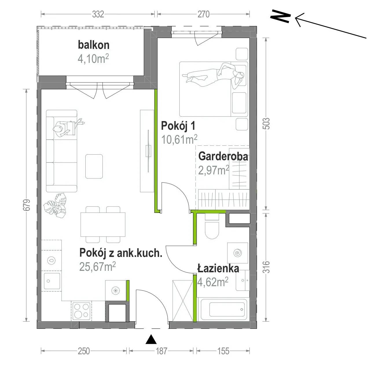 Głębocka Vita – inwestycja Develia - lokal B.B.1.06, budynek Etap I