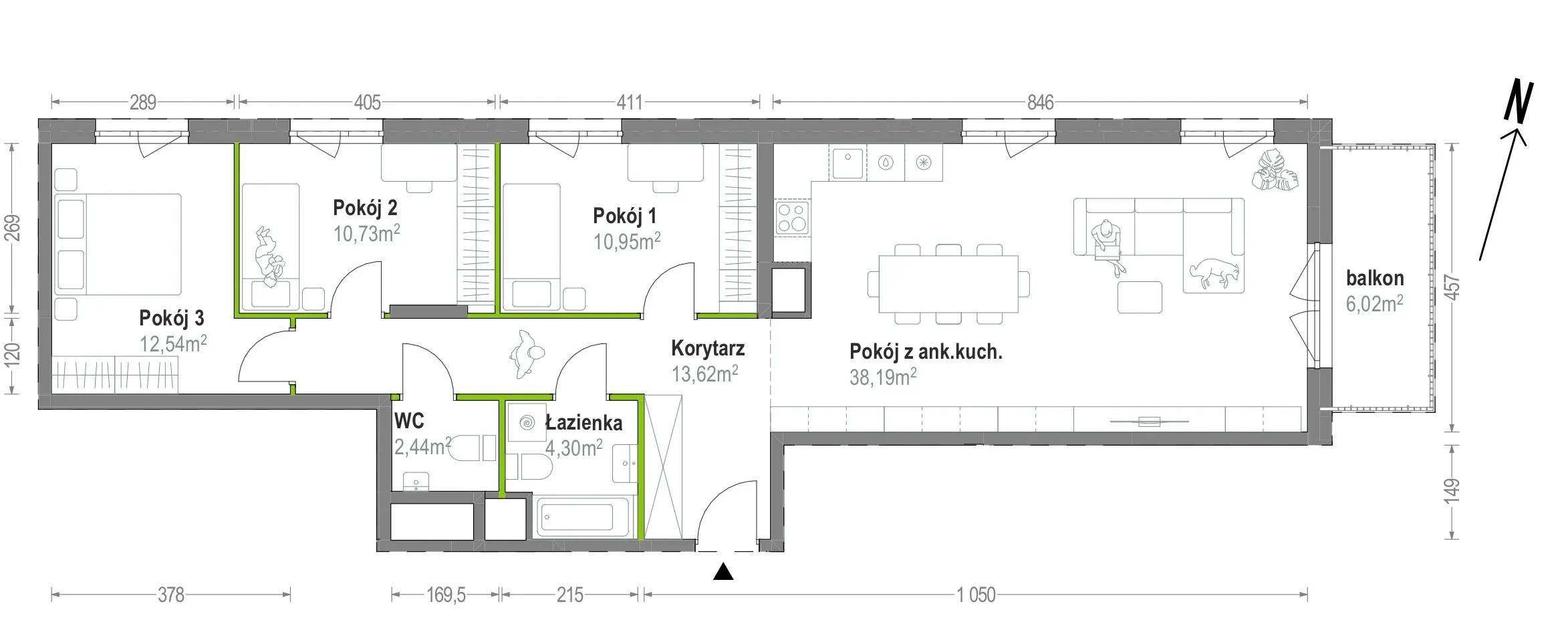 Głębocka Vita – inwestycja Develia - lokal B.B.3.04, budynek Etap I