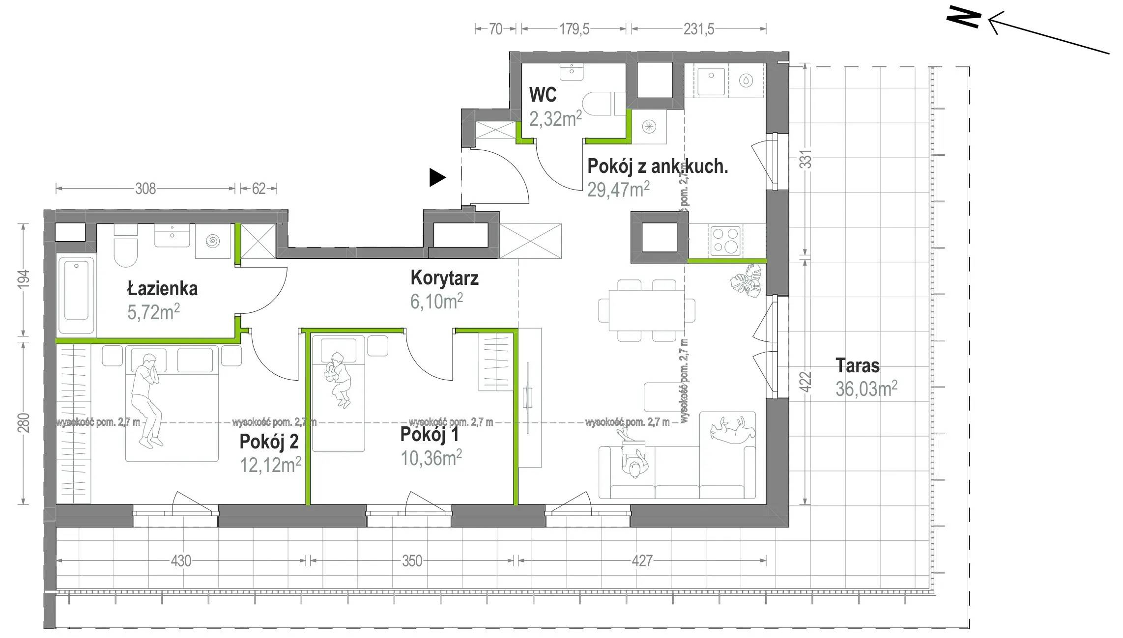 Głębocka Vita – inwestycja Develia - lokal B.B.4.04, budynek Etap I