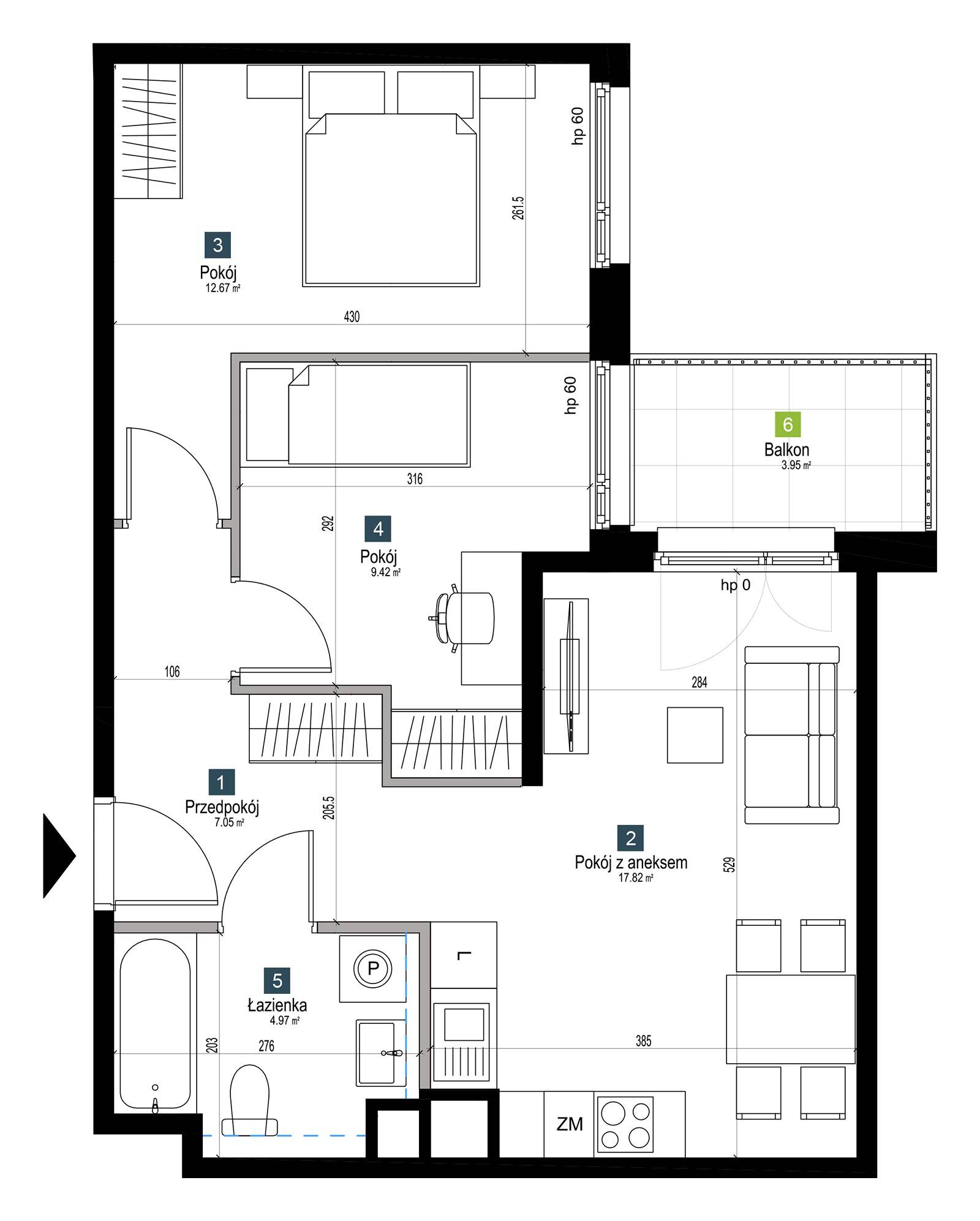 Pilczycka Vita – inwestycja Develia - lokal BA0203, budynek Etap I