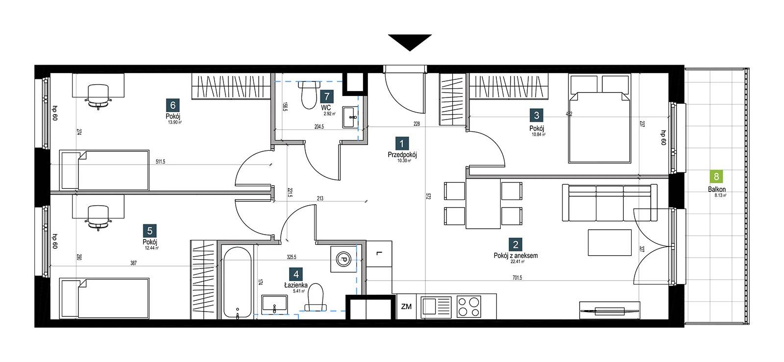 Pilczycka Vita – inwestycja Develia - lokal BA0205, budynek Etap I