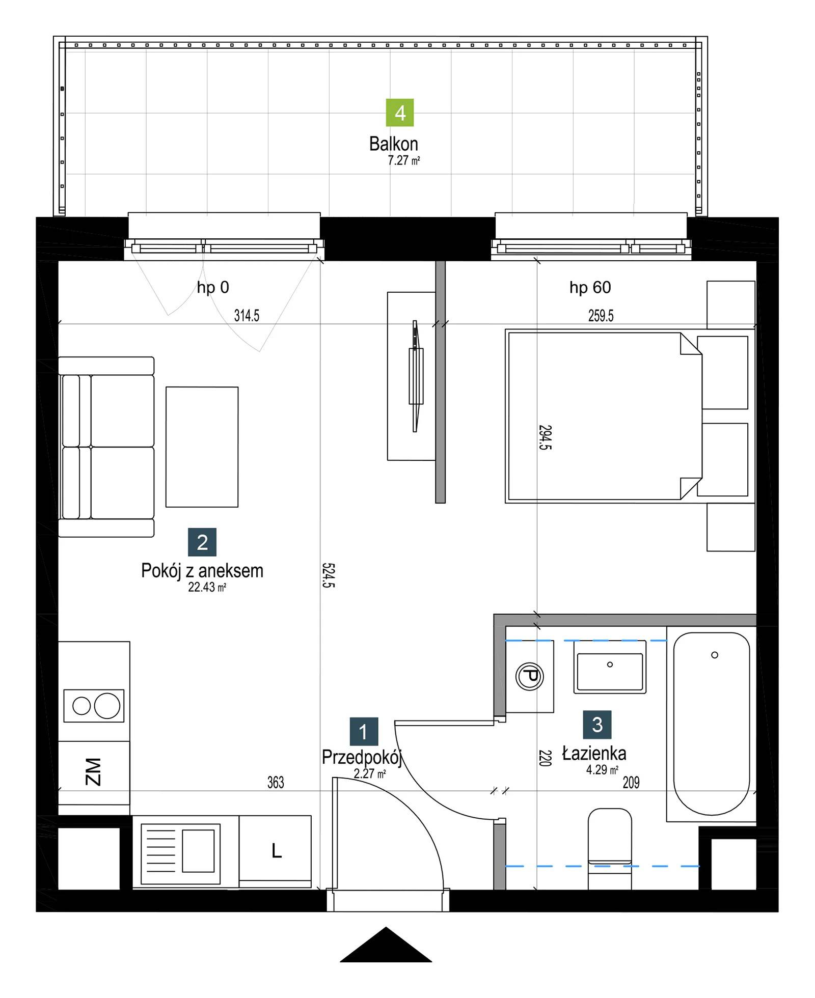 Pilczycka Vita – inwestycja Develia - lokal AA0106, budynek Etap I