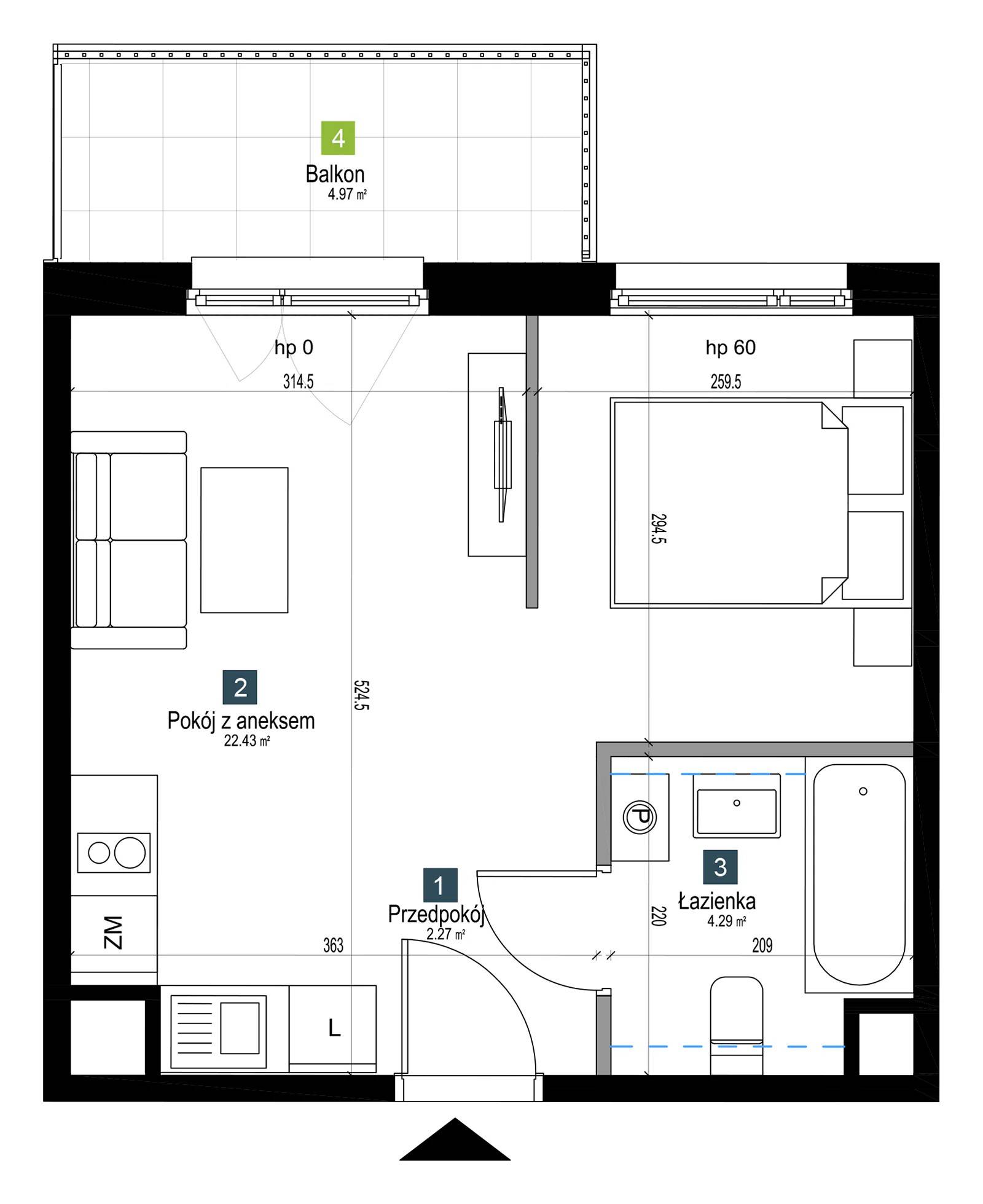Pilczycka Vita – inwestycja Develia - lokal AA0105, budynek Etap I