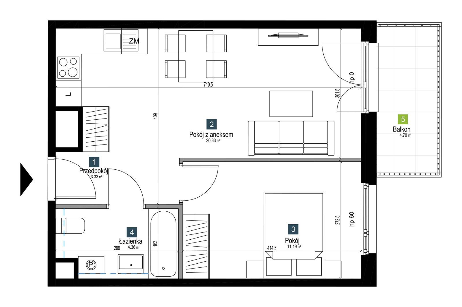Pilczycka Vita – inwestycja Develia - lokal AA0112, budynek Etap I