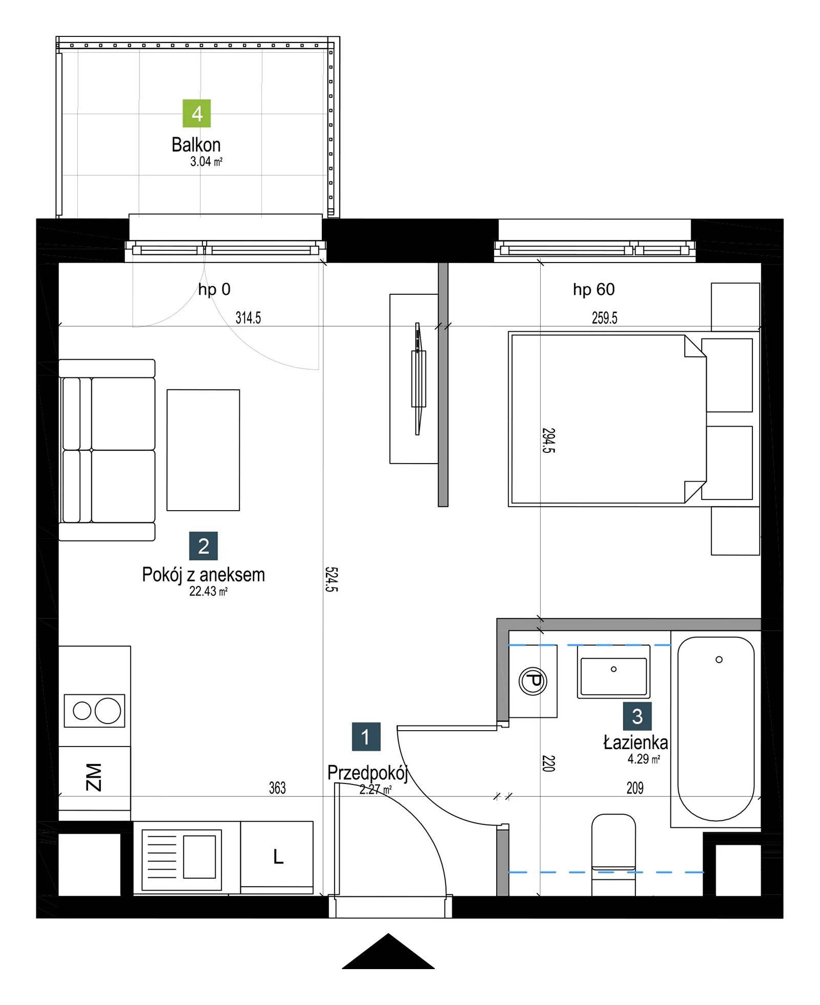 Pilczycka Vita – inwestycja Develia - lokal AA0206, budynek Etap I