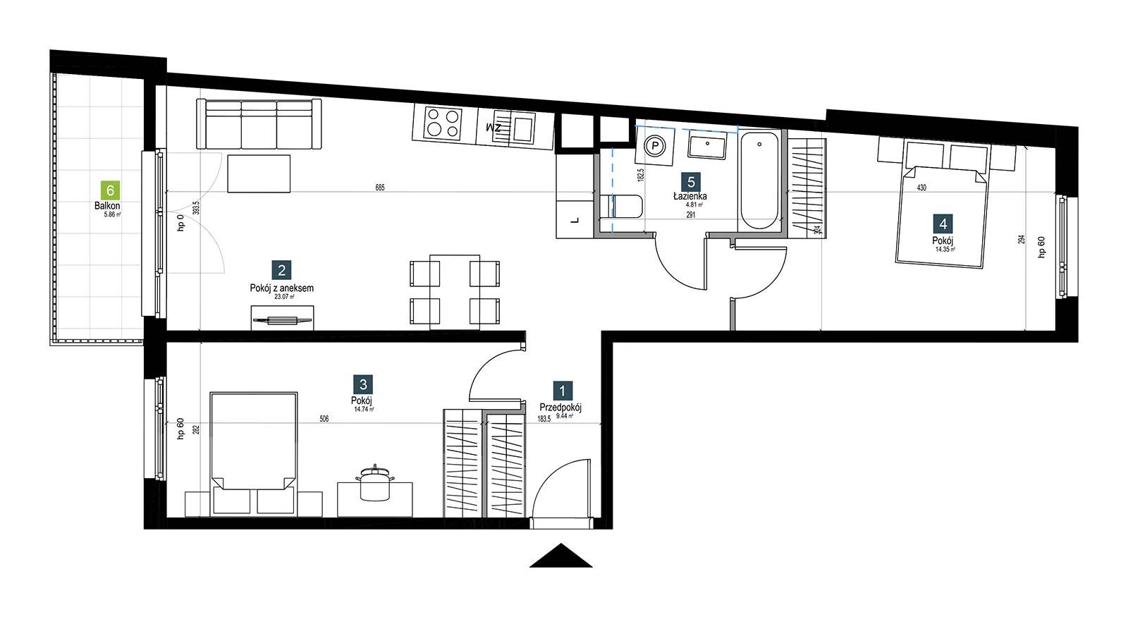 Pilczycka Vita – inwestycja Develia - lokal AA0209, budynek Etap I