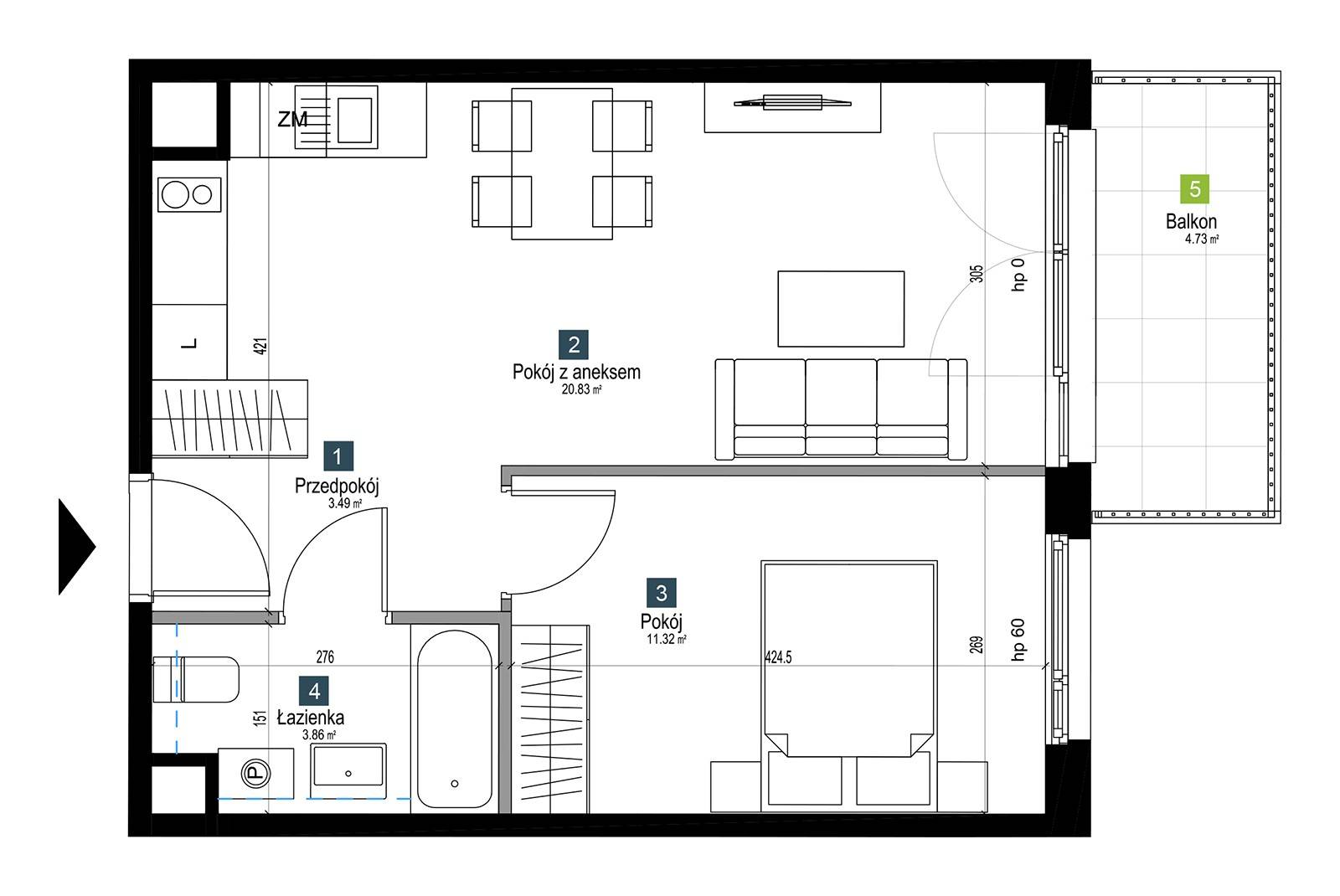 Pilczycka Vita – inwestycja Develia - lokal AA0310, budynek Etap I