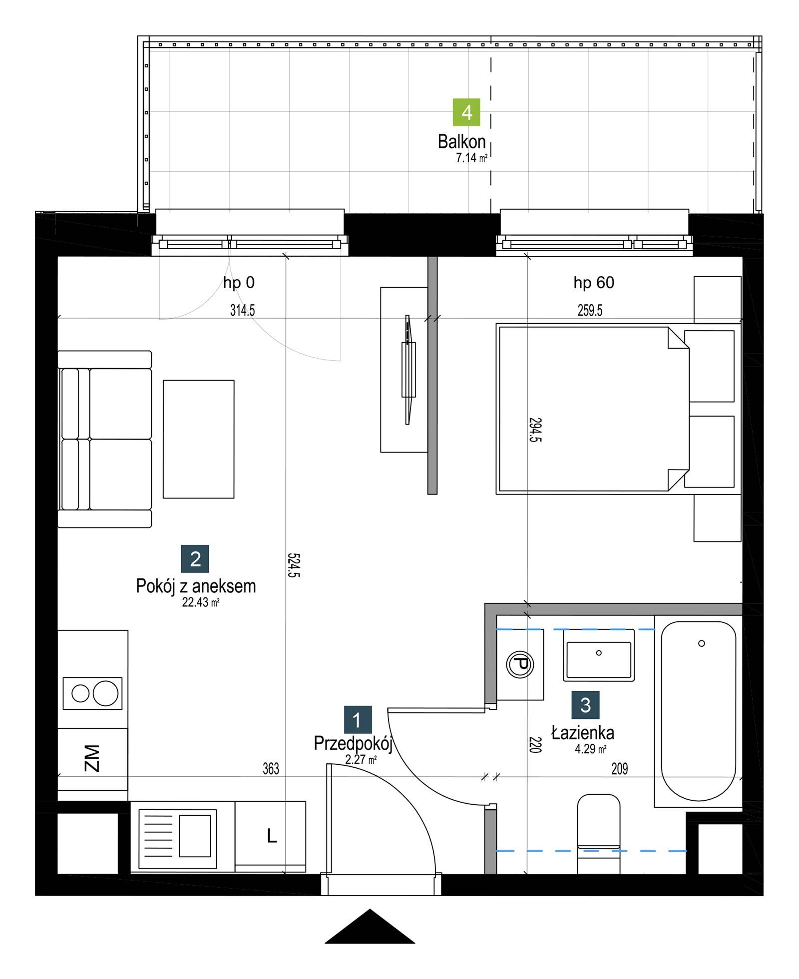 Pilczycka Vita – inwestycja Develia - lokal AA0405, budynek Etap I