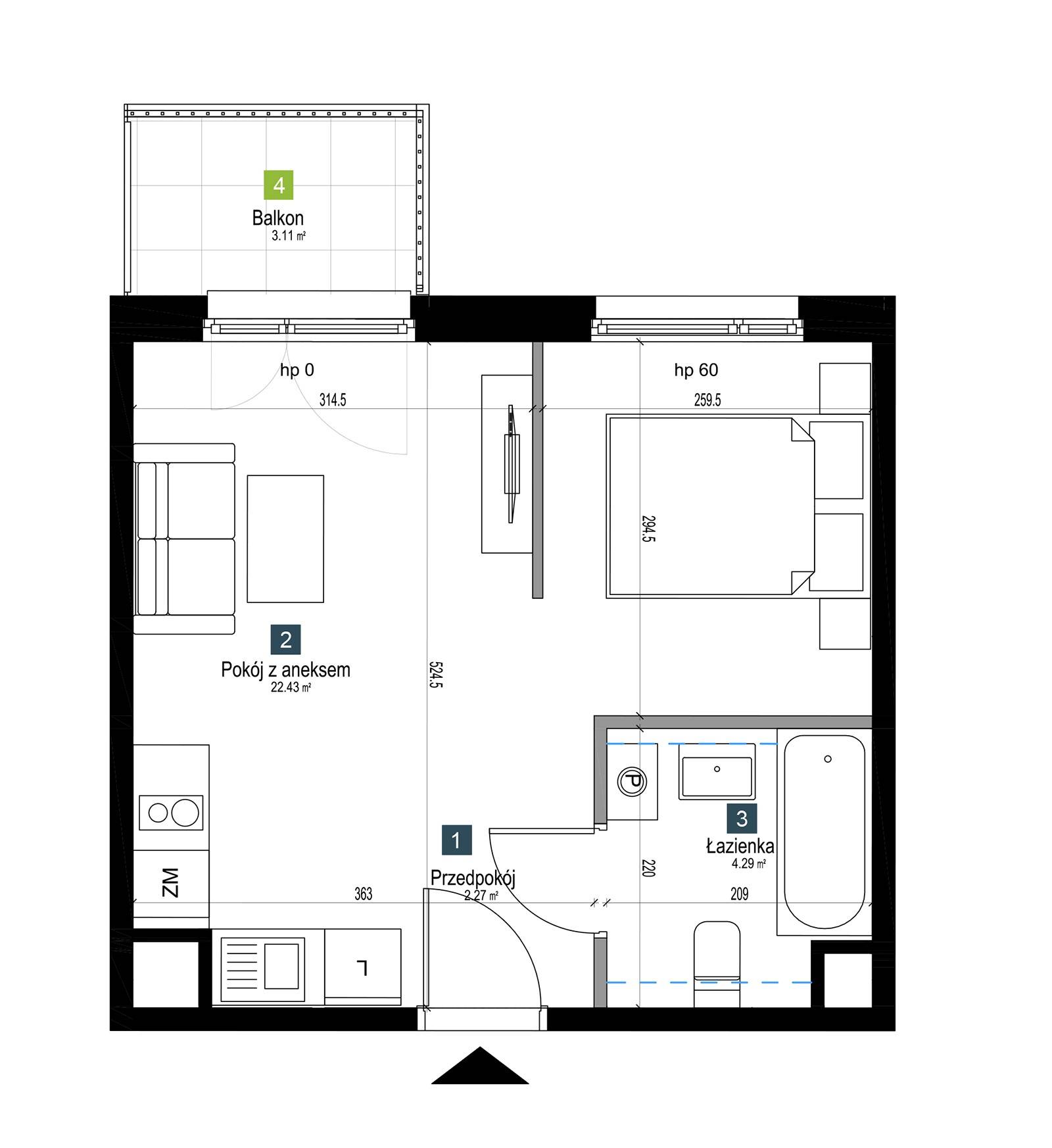 Pilczycka Vita – inwestycja Develia - lokal AA0406, budynek Etap I