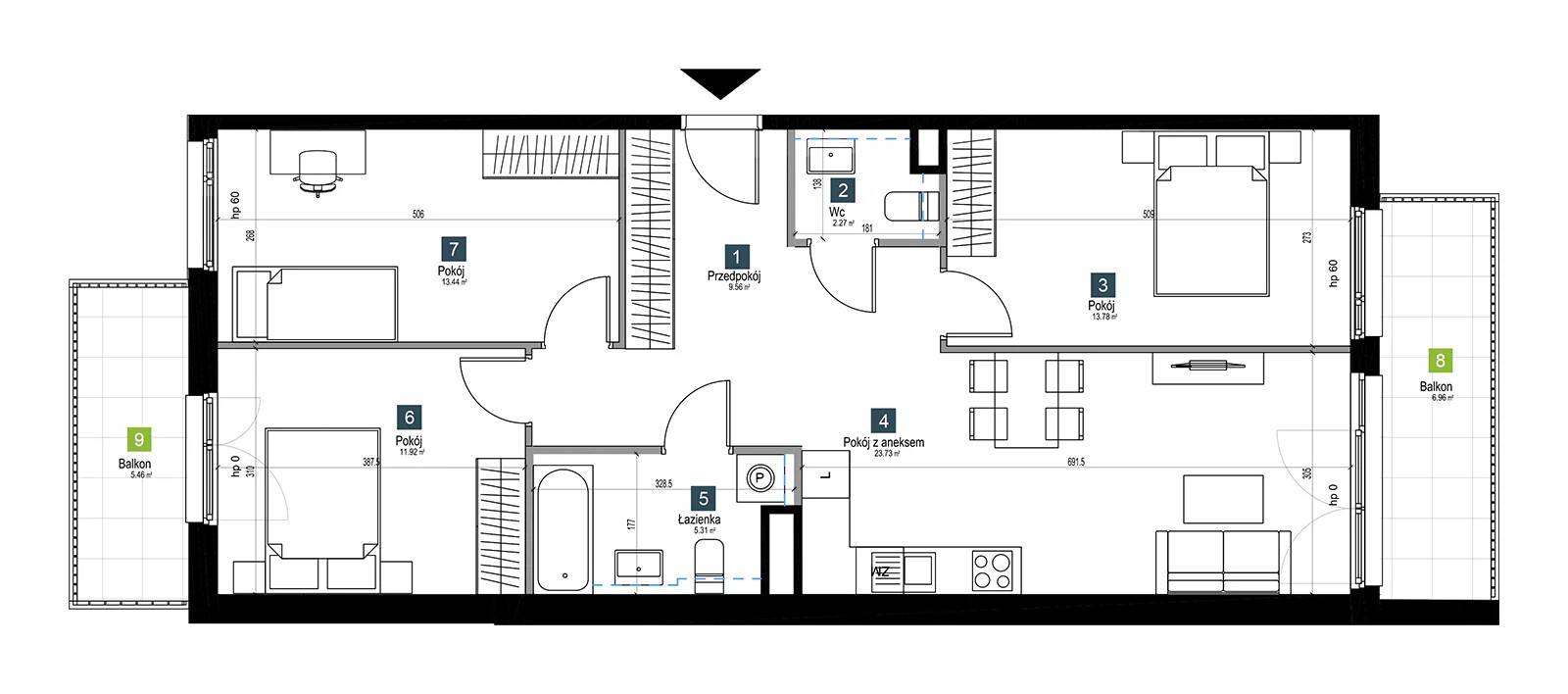 Pilczycka Vita – inwestycja Develia - lokal AB0303, budynek Etap I