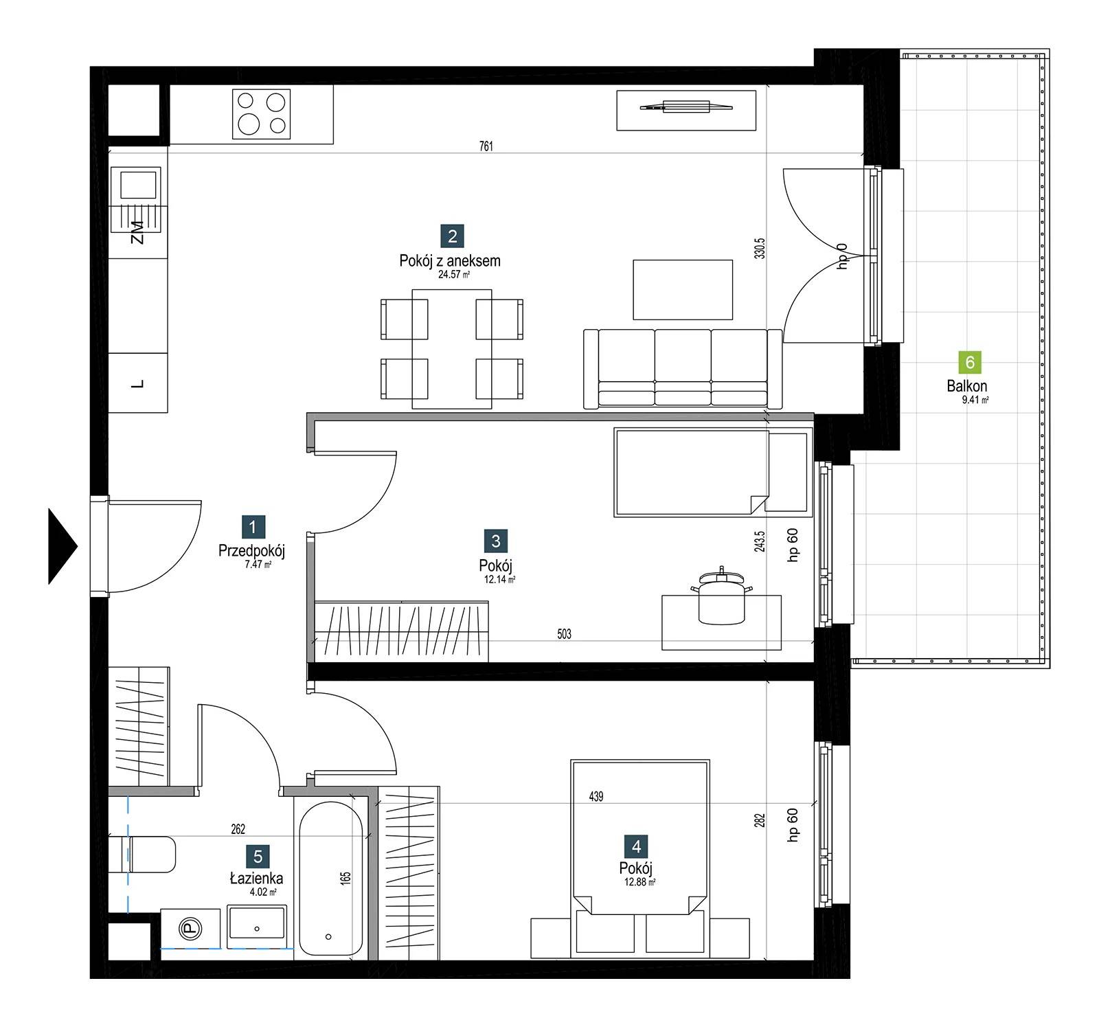 Pilczycka Vita – inwestycja Develia - lokal AB0310, budynek Etap I