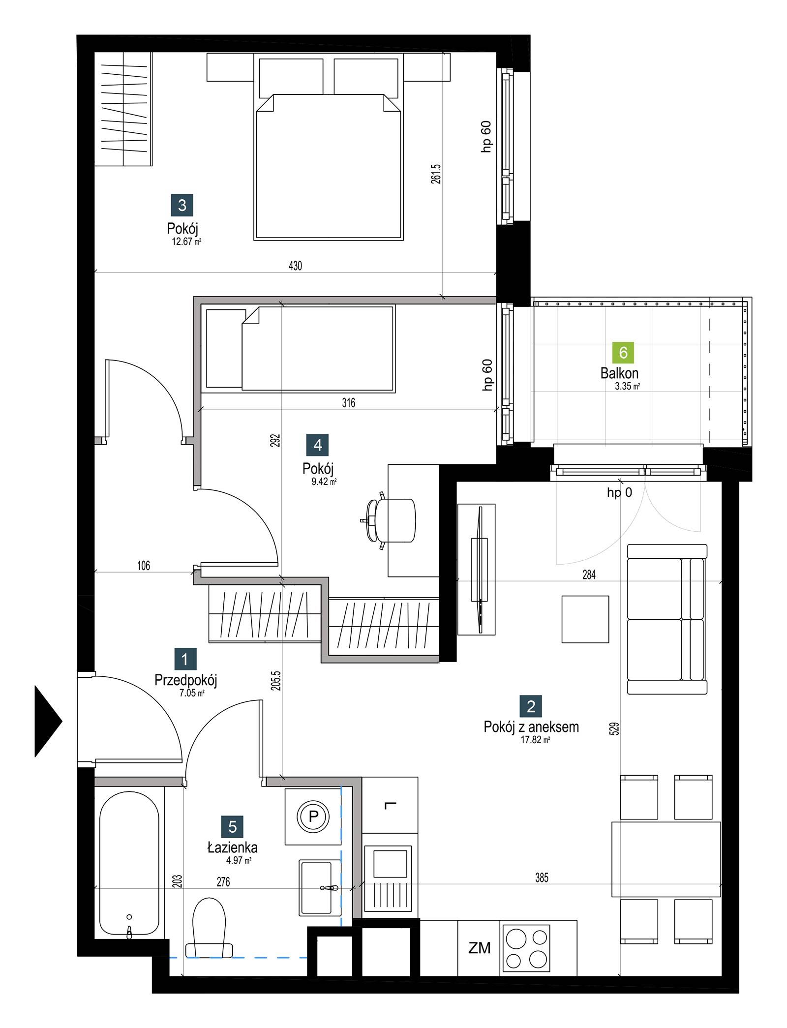 Pilczycka Vita – inwestycja Develia - lokal BA0403, budynek Etap I