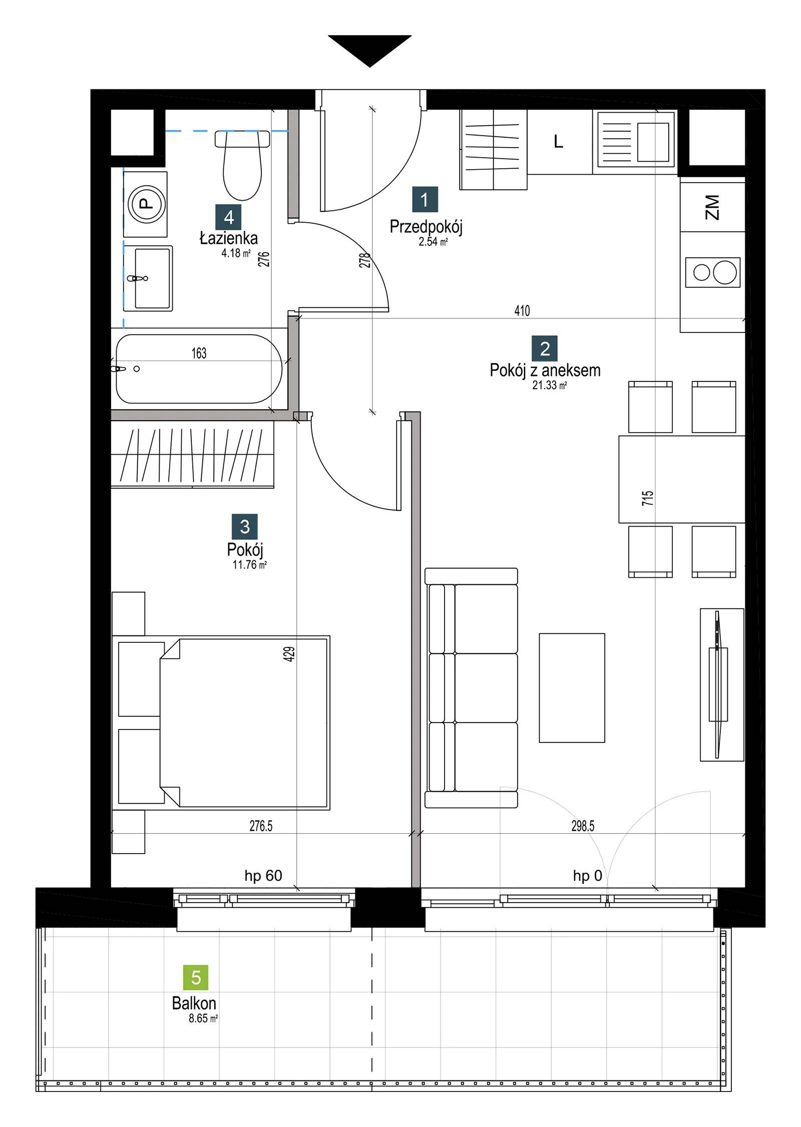 Pilczycka Vita – inwestycja Develia - lokal BA0407, budynek Etap I