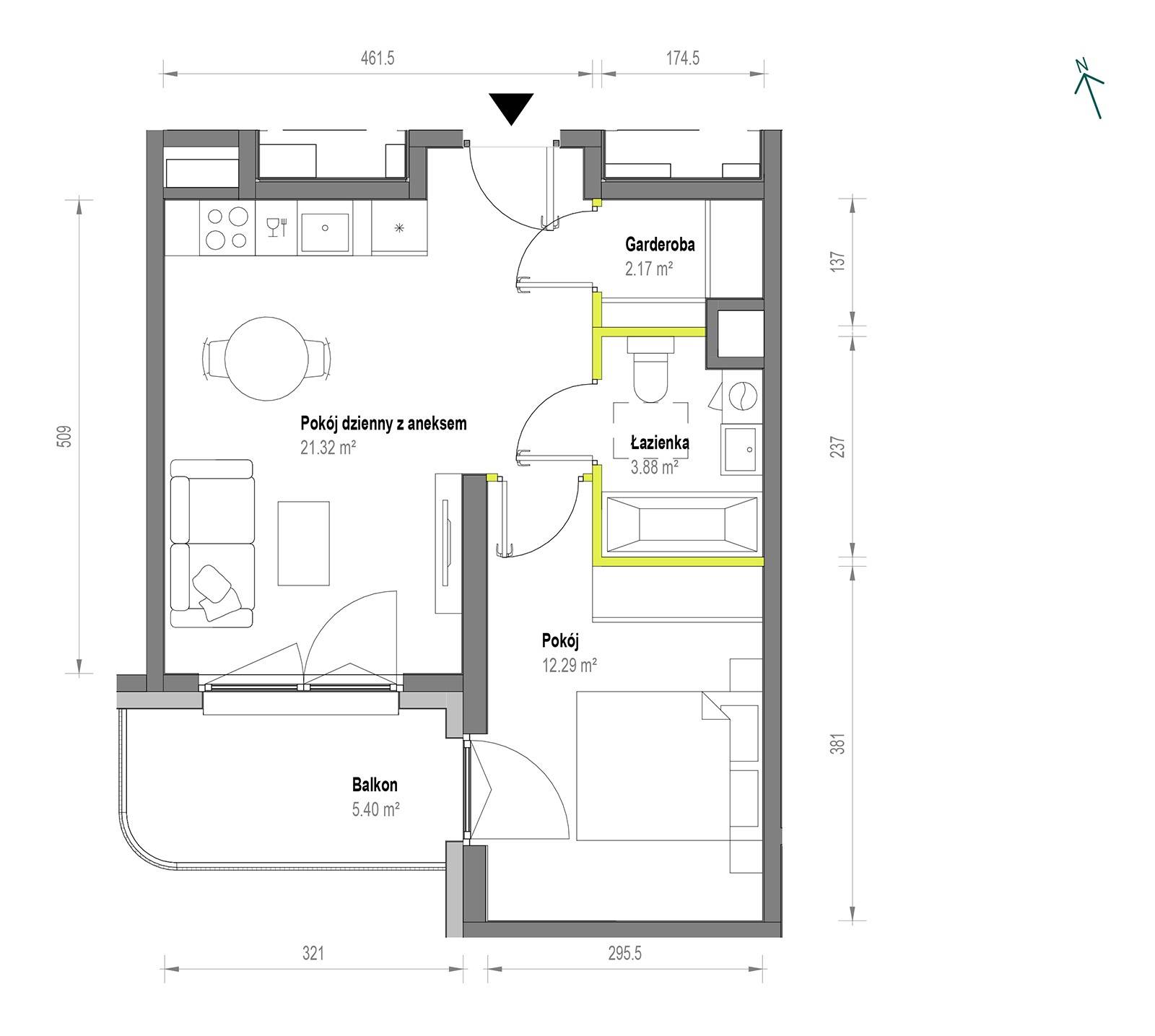 Skorosze Vita – inwestycja Develia - lokal B/1/105, budynek Etap I
