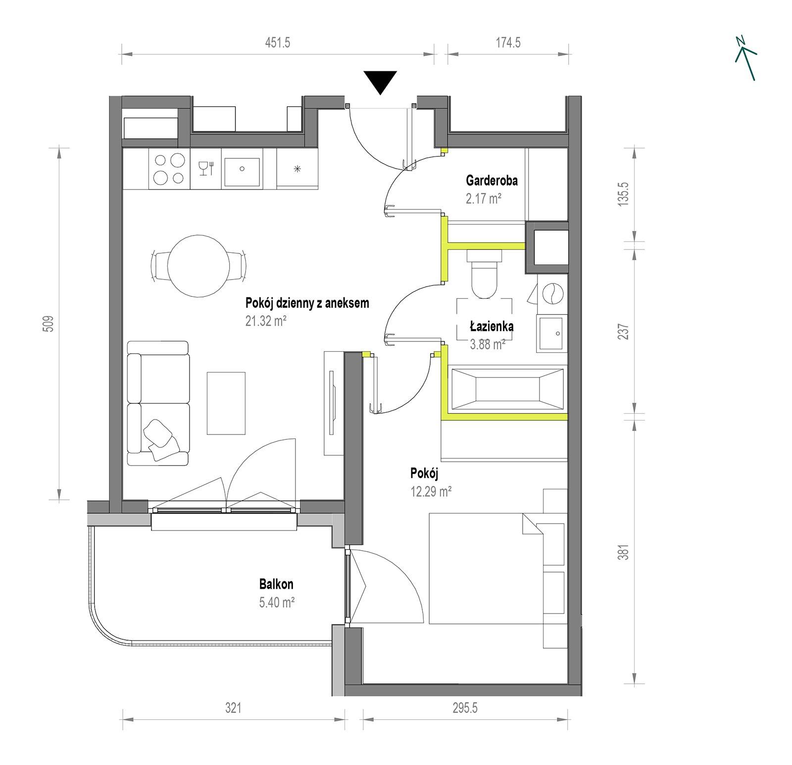 Skorosze Vita – inwestycja Develia - lokal B/1/121, budynek Etap I
