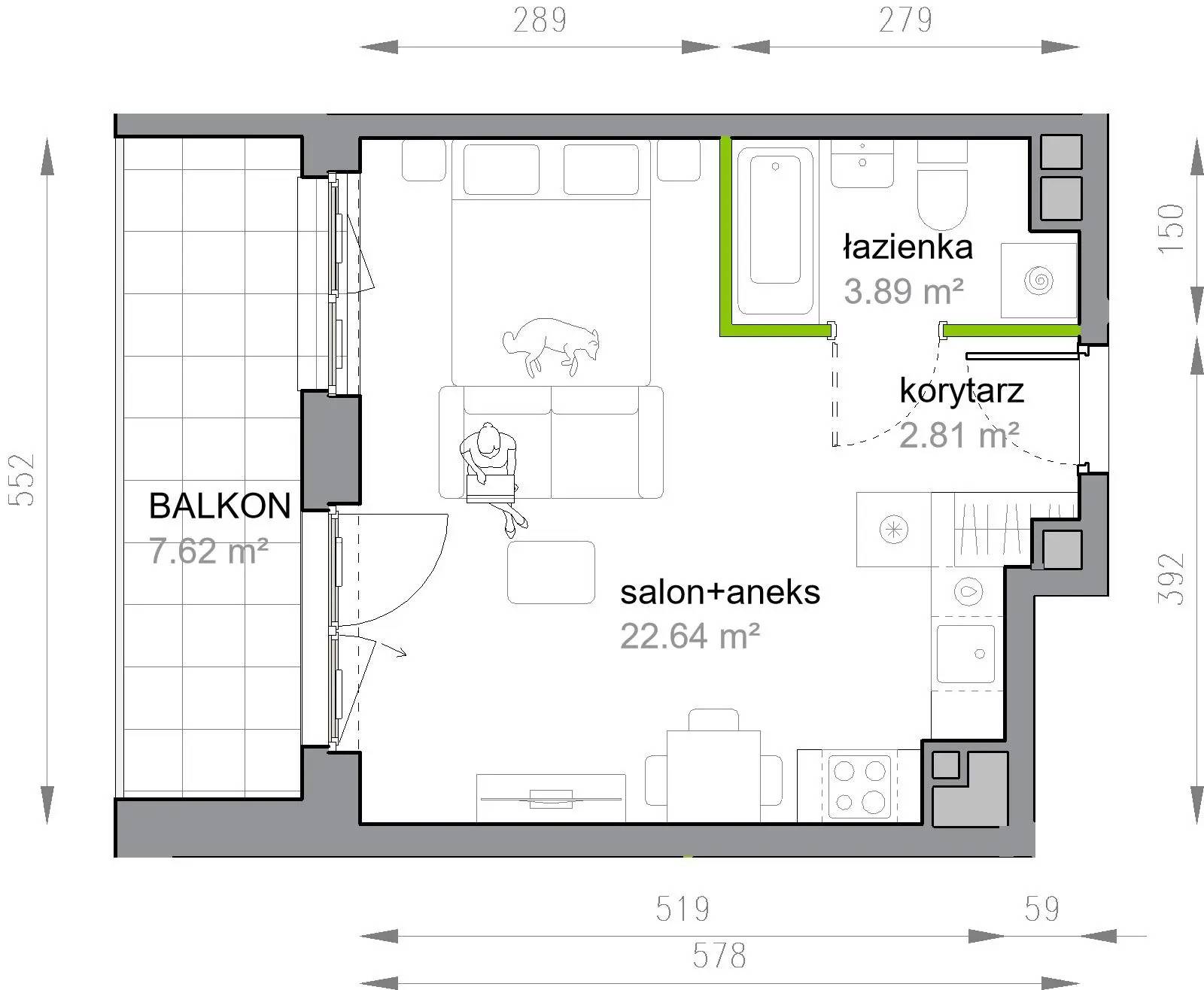 Przy Parku Vita – inwestycja Develia - lokal M3/3/2/26, budynek Etap III