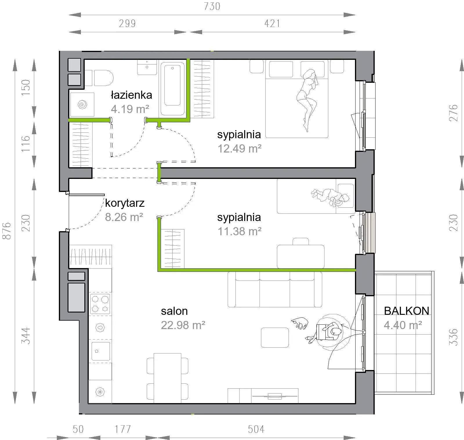 Przy Parku Vita – inwestycja Develia - lokal M3/1/3/26, budynek Etap III