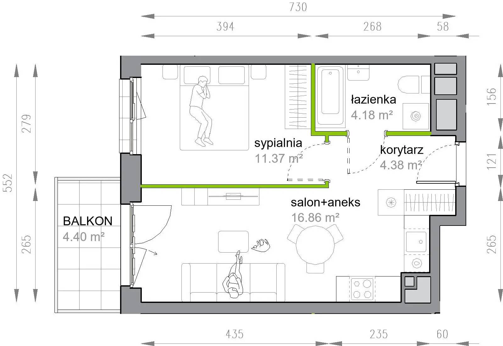 Przy Parku Vita – inwestycja Develia - lokal M3/1/3/31, budynek Etap III