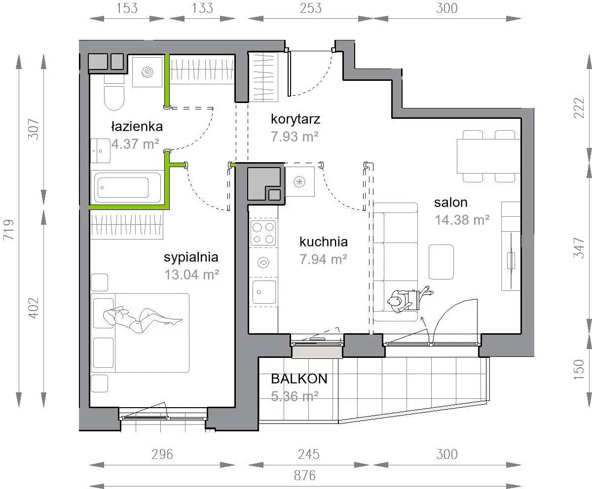 Przy Parku Vita – inwestycja Develia - lokal M3/2/3/14, budynek Etap III
