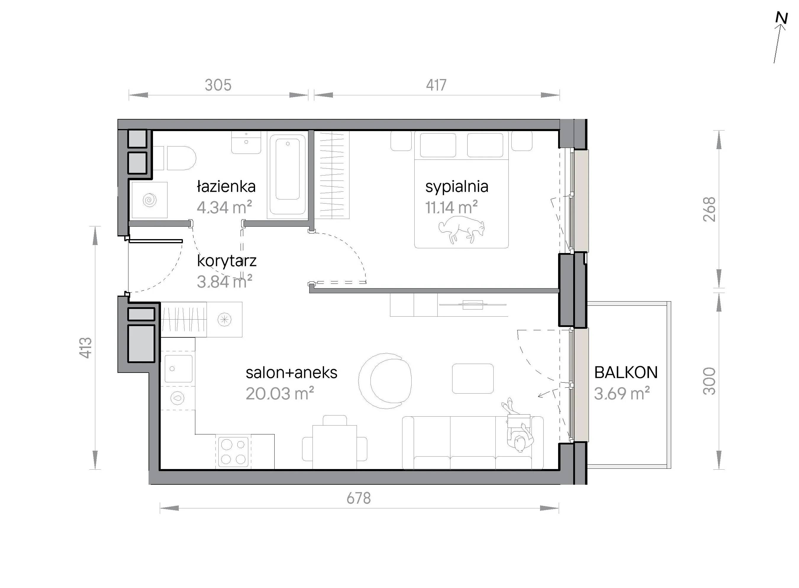 Przy Parku Vita – inwestycja Develia - lokal M2/1/3/30, budynek Etap I
