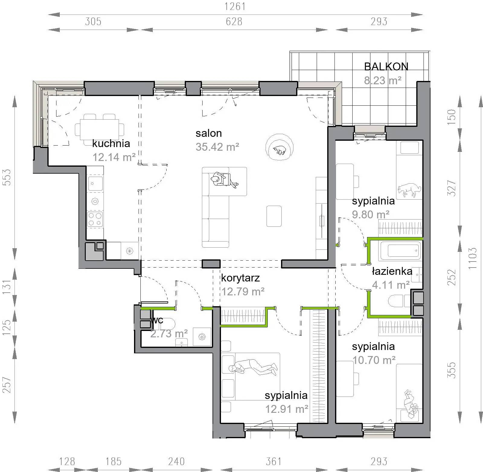 Przy Parku Vita – inwestycja Develia - lokal M3/2/5/21, budynek Etap III