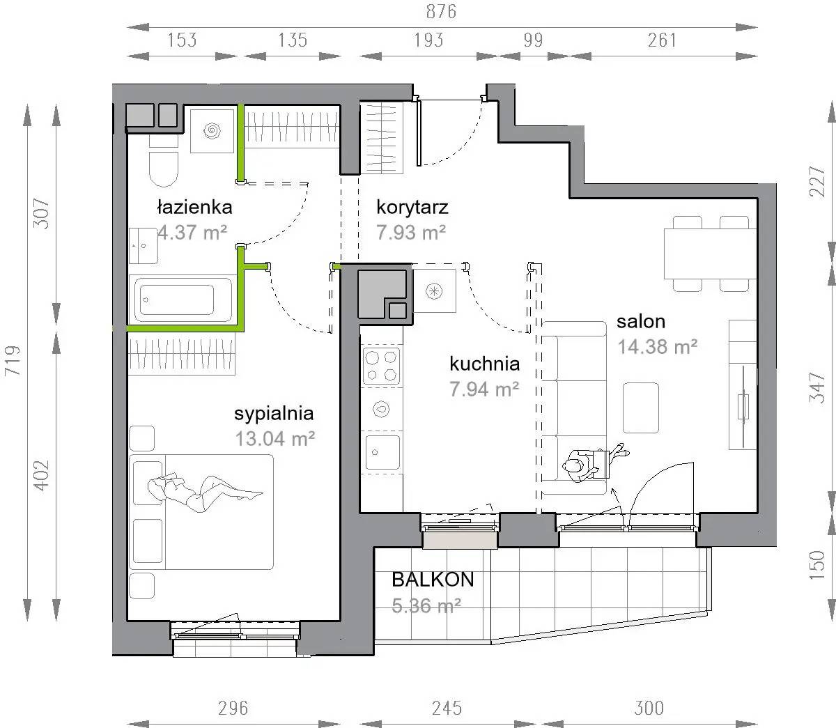 Przy Parku Vita – inwestycja Develia - lokal M3/2/5/22, budynek Etap III