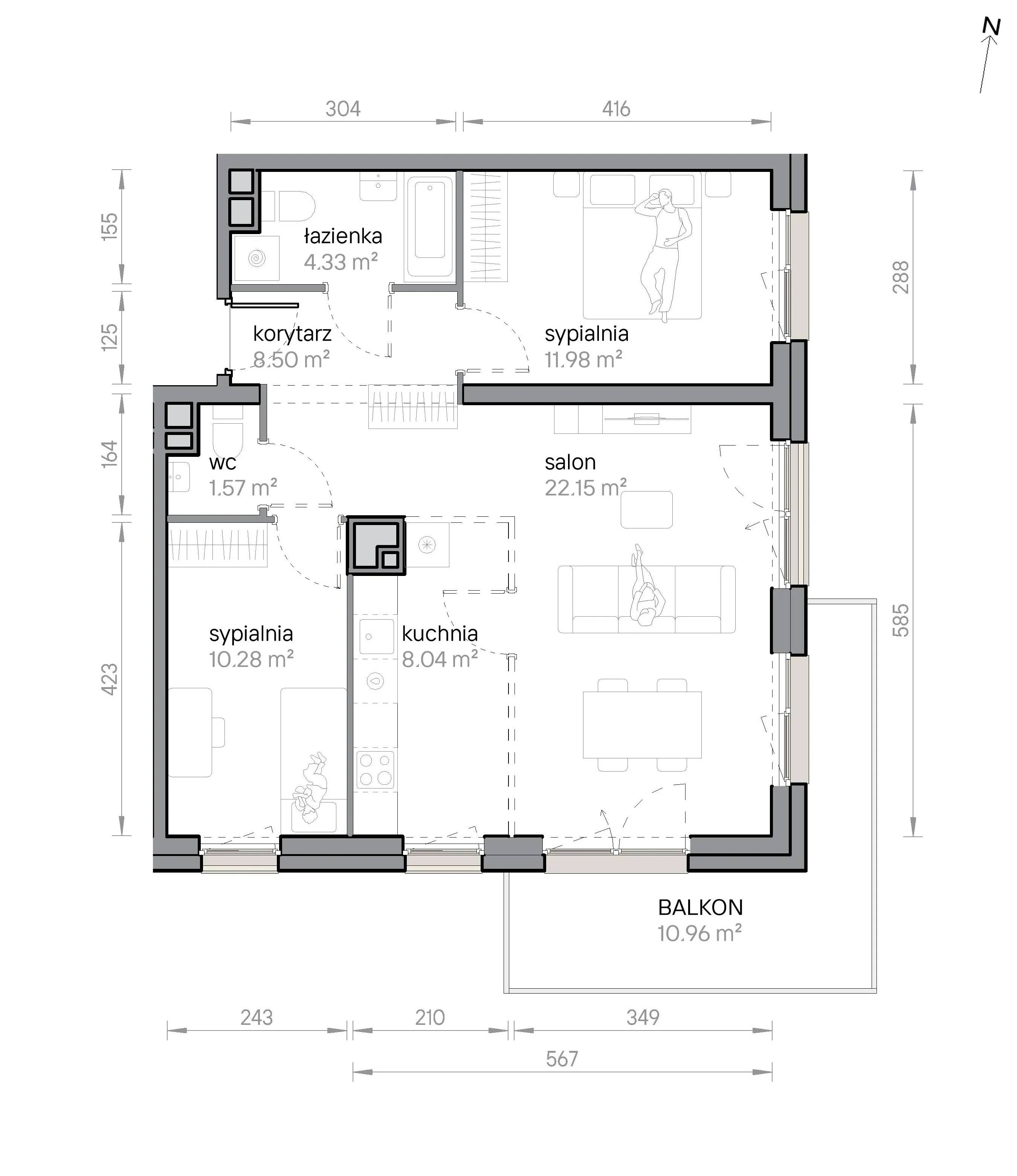 Przy Parku Vita – inwestycja Develia - lokal M2/3/2/24, budynek Etap I