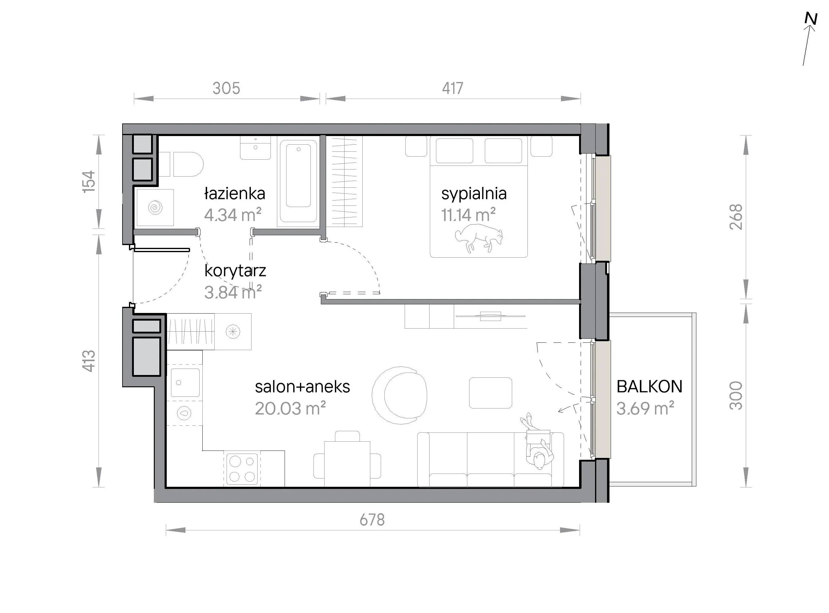 Przy Parku Vita – inwestycja Develia - lokal M2/1/1/10, budynek Etap I