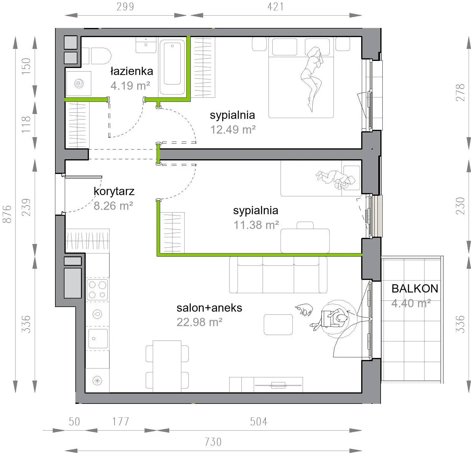 Przy Parku Vita – inwestycja Develia - lokal M3/1/1/6, budynek Etap III