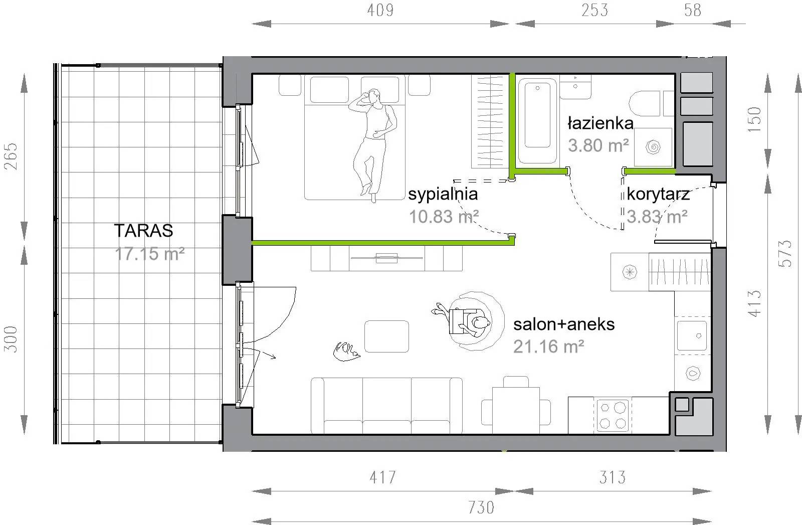 Przy Parku Vita – inwestycja Develia - lokal M3/1/1/9, budynek Etap III
