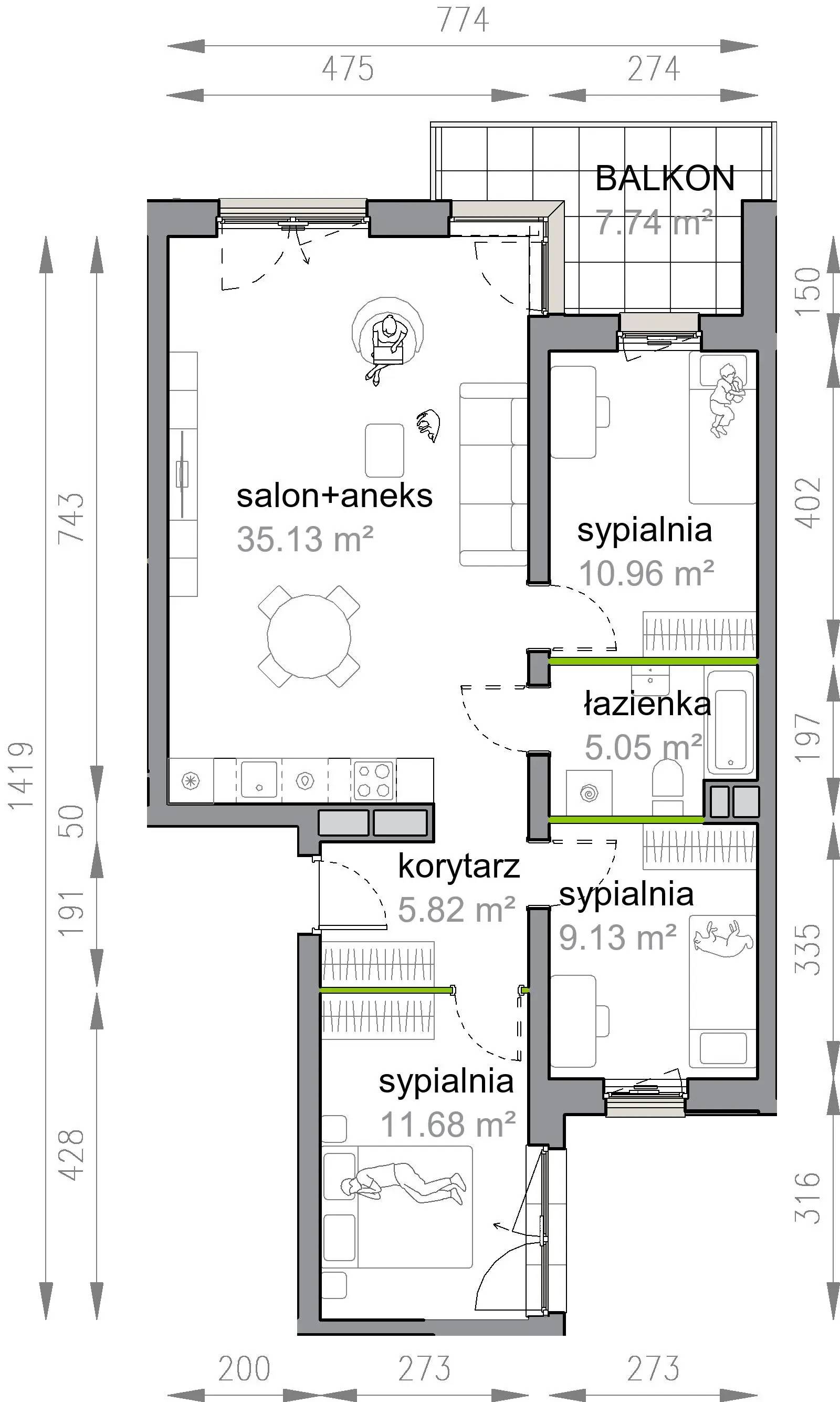 Przy Parku Vita – inwestycja Develia - lokal M3/1/1/14, budynek Etap III