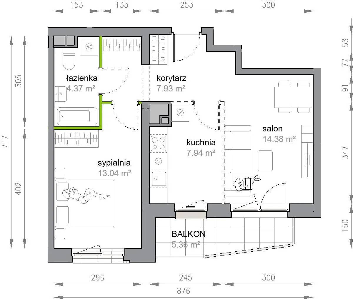 Przy Parku Vita – inwestycja Develia - lokal M3/2/1/6, budynek Etap III
