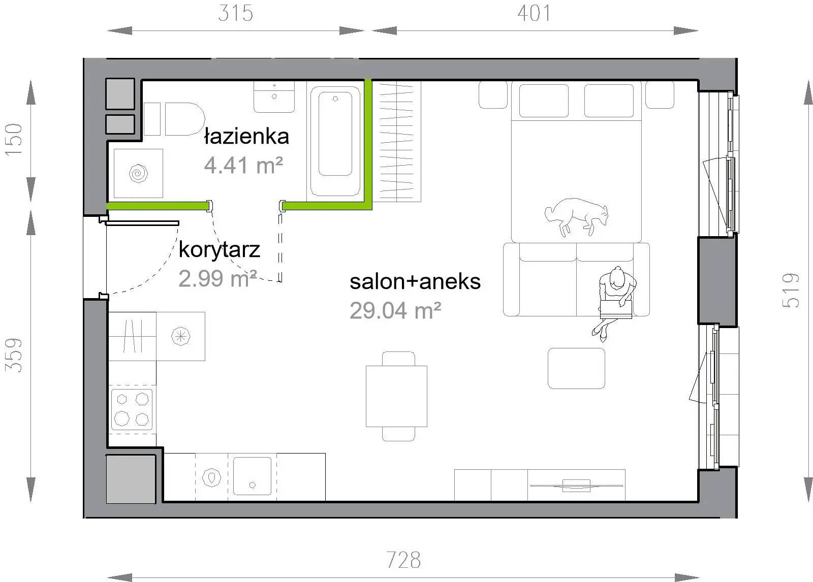 Przy Parku Vita – inwestycja Develia - lokal M3/3/1/9, budynek Etap III