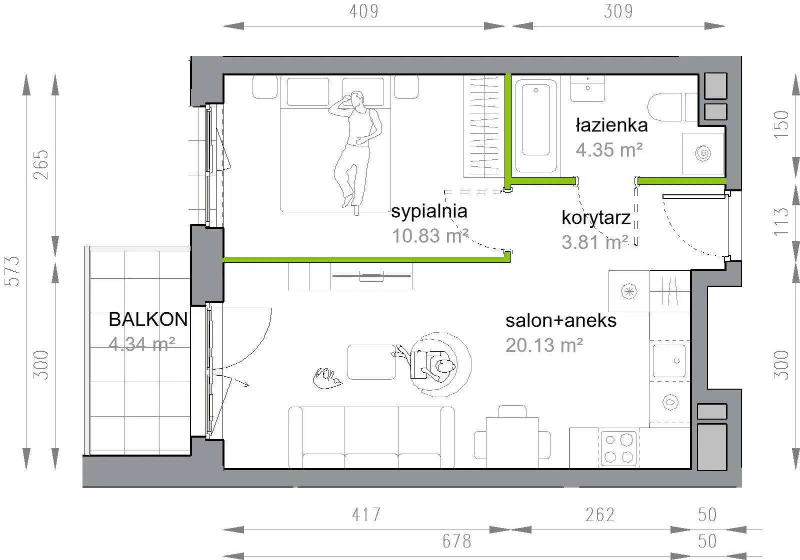 Przy Parku Vita – inwestycja Develia - lokal M3/3/1/14, budynek Etap III