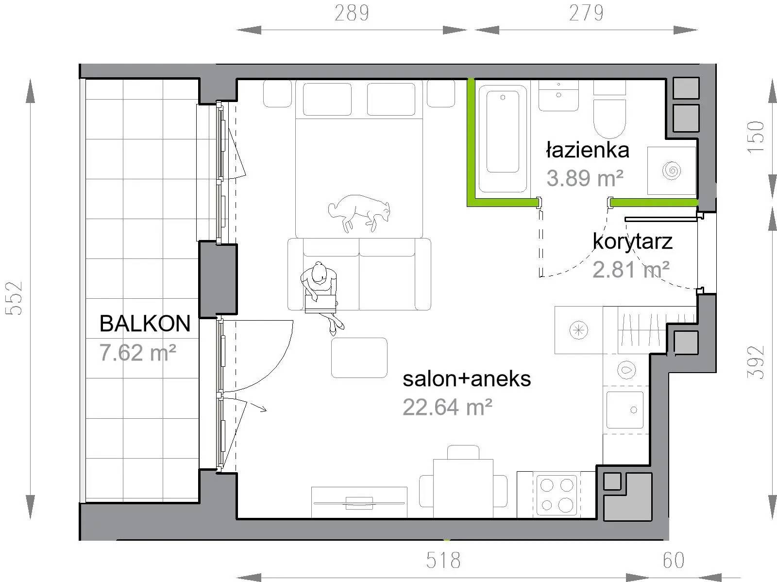 Przy Parku Vita – inwestycja Develia - lokal M3/3/1/16, budynek Etap III