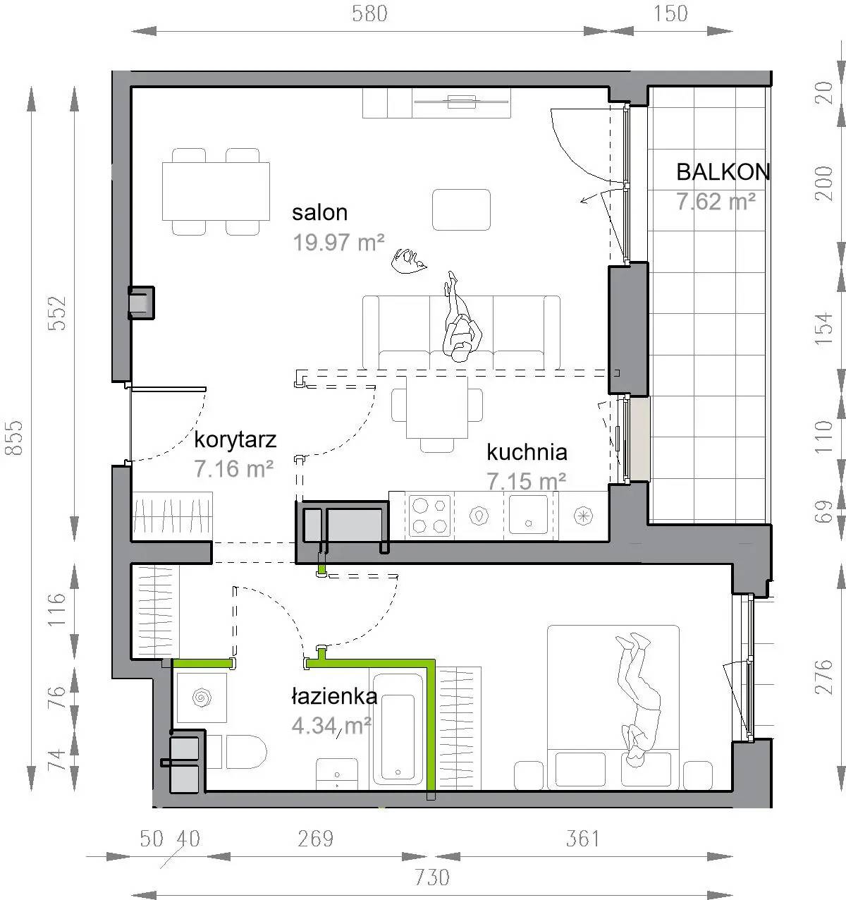 Przy Parku Vita – inwestycja Develia - lokal M3/1/2/15, budynek Etap III