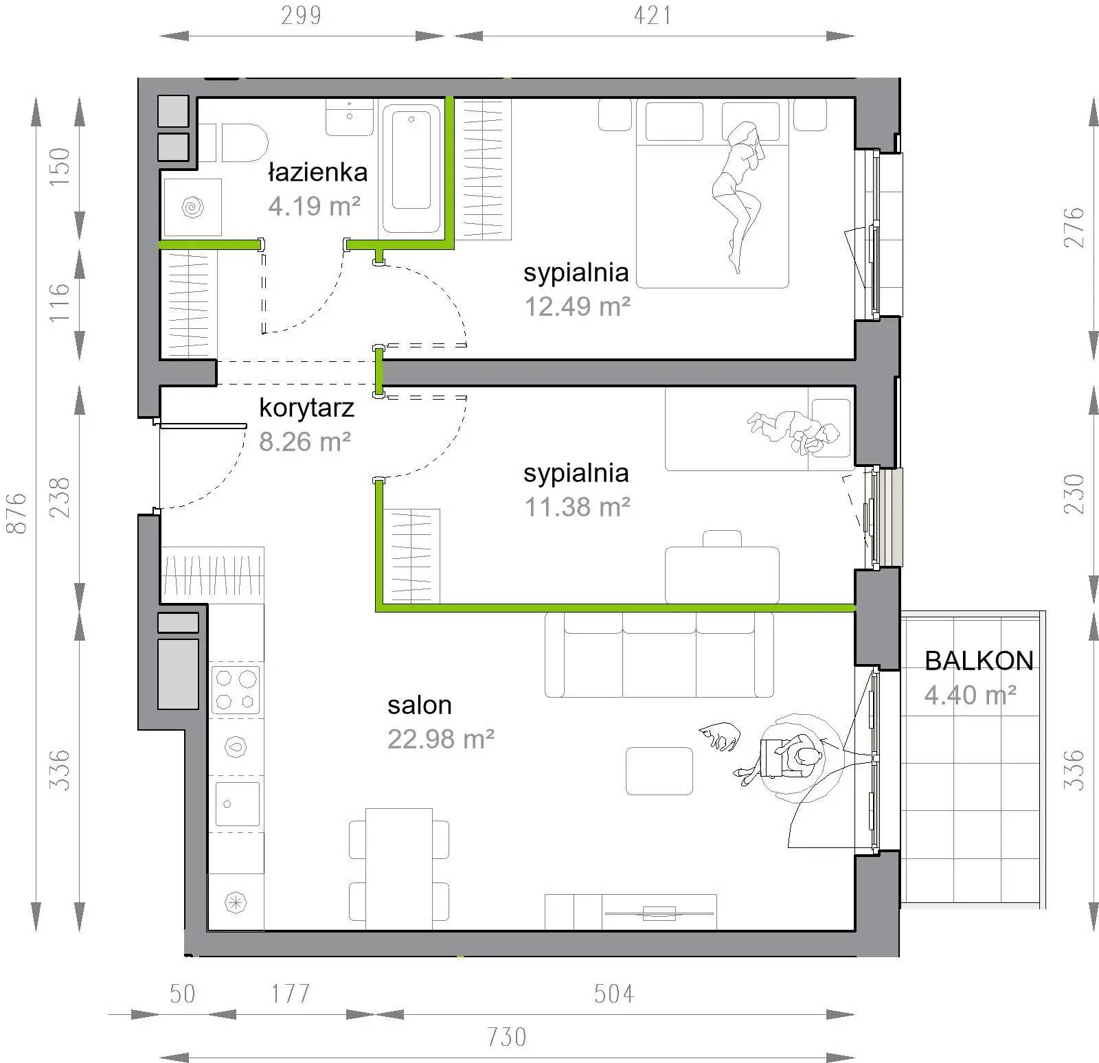 Przy Parku Vita – inwestycja Develia - lokal M3/1/2/16, budynek Etap III