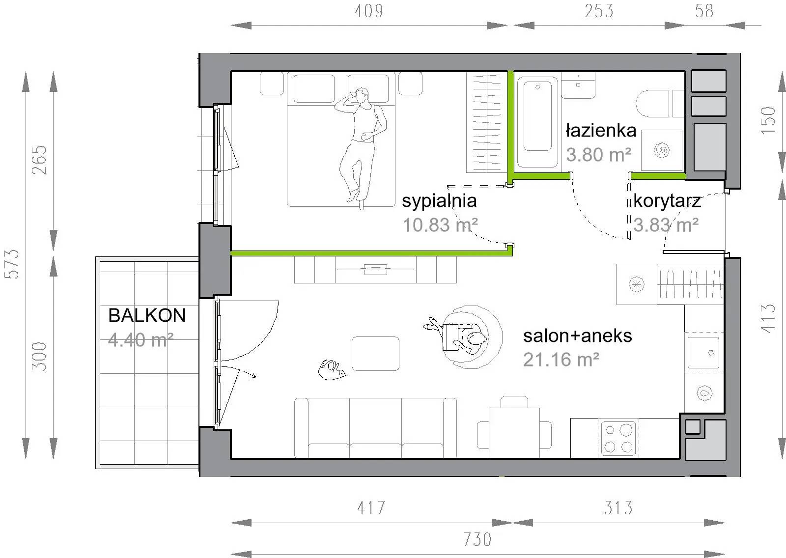 Przy Parku Vita – inwestycja Develia - lokal M3/1/2/19, budynek Etap III