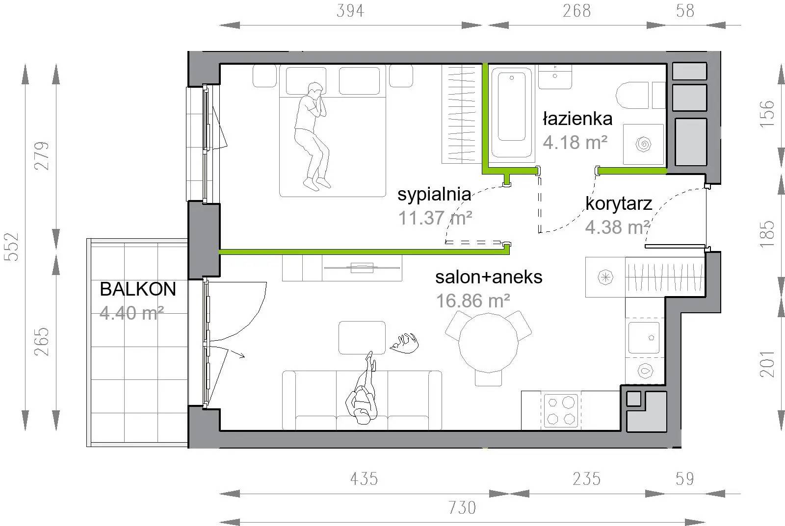 Przy Parku Vita – inwestycja Develia - lokal M3/1/2/21, budynek Etap III
