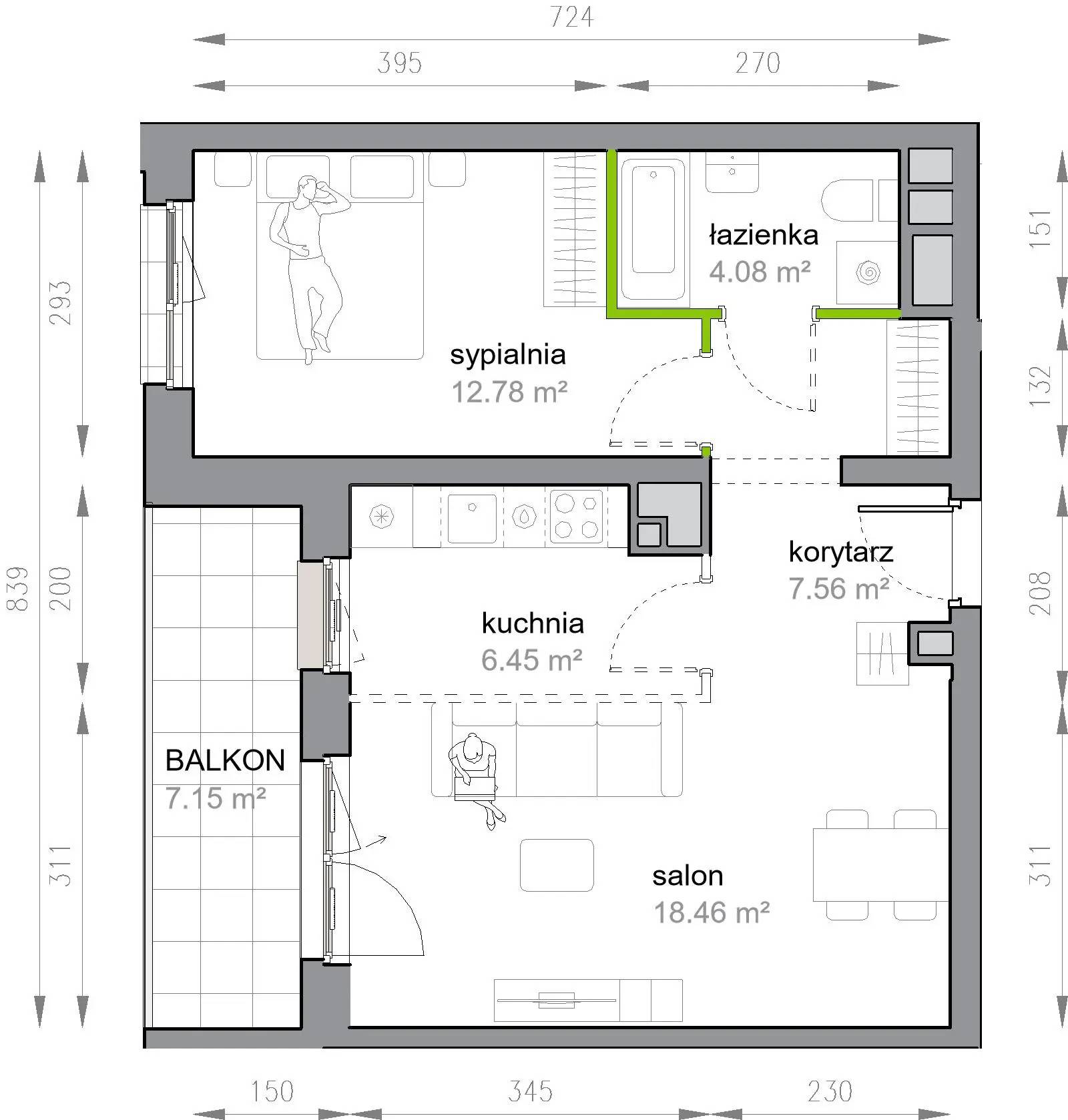 Przy Parku Vita – inwestycja Develia - lokal M3/1/2/22, budynek Etap III