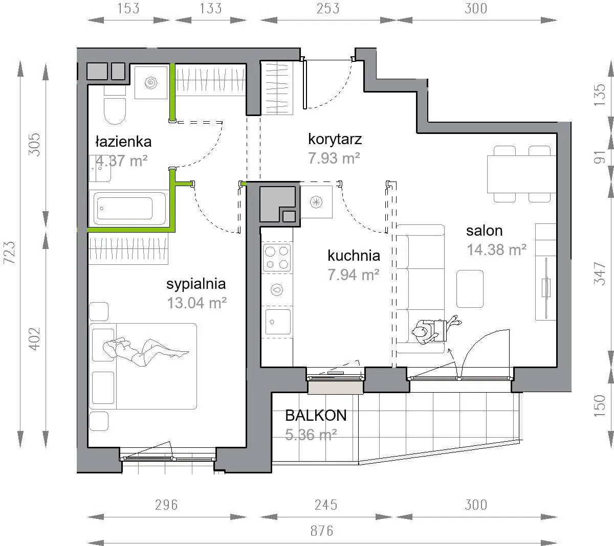 Przy Parku Vita – inwestycja Develia - lokal M3/2/2/10, budynek Etap III