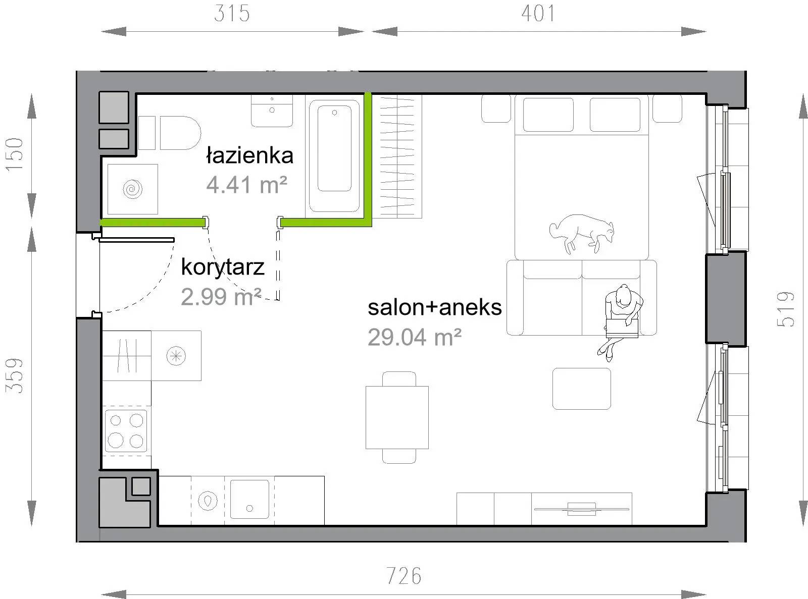 Przy Parku Vita – inwestycja Develia - lokal M3/3/2/19, budynek Etap III