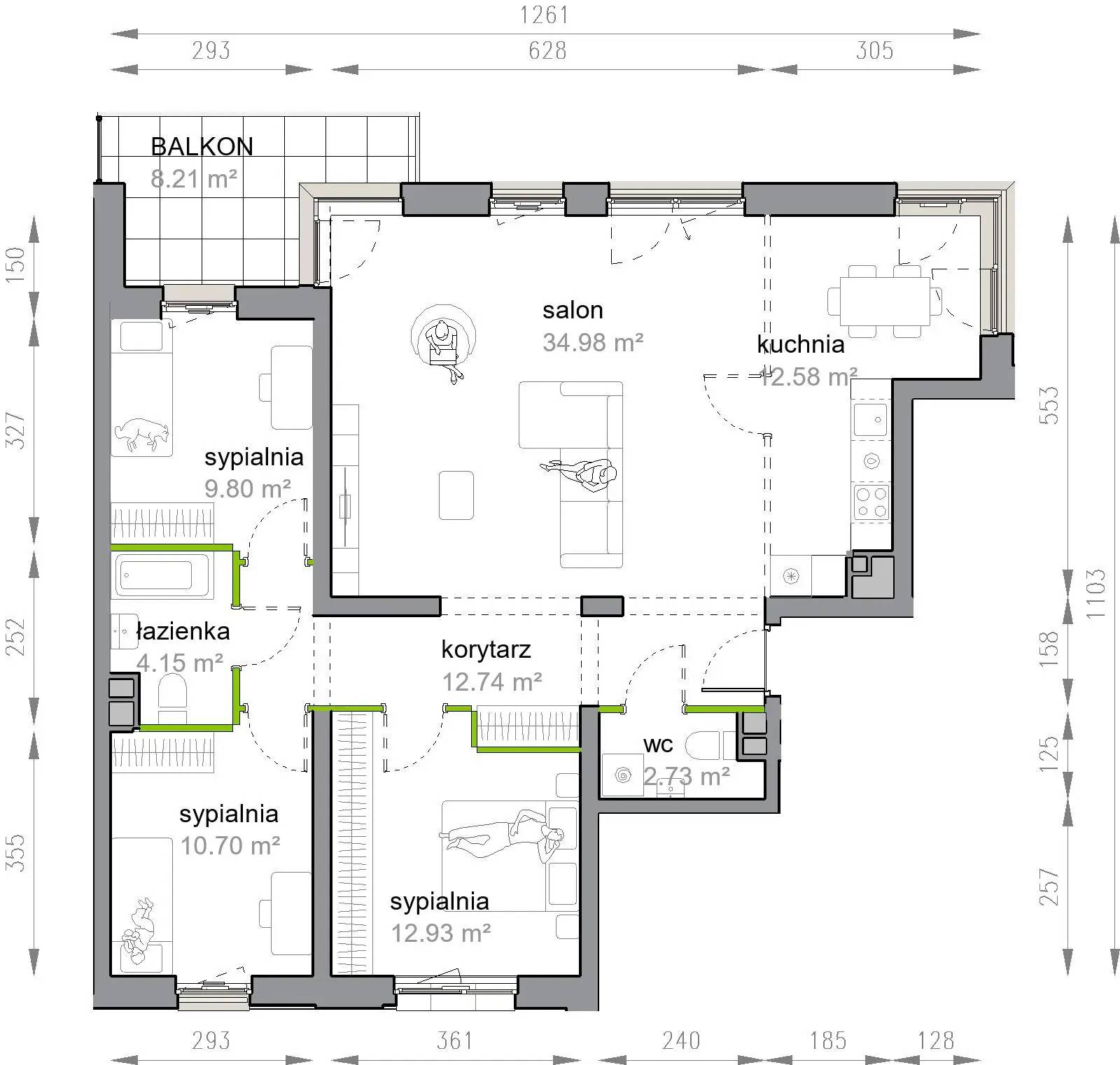 Przy Parku Vita – inwestycja Develia - lokal M3/2/2/12, budynek Etap III