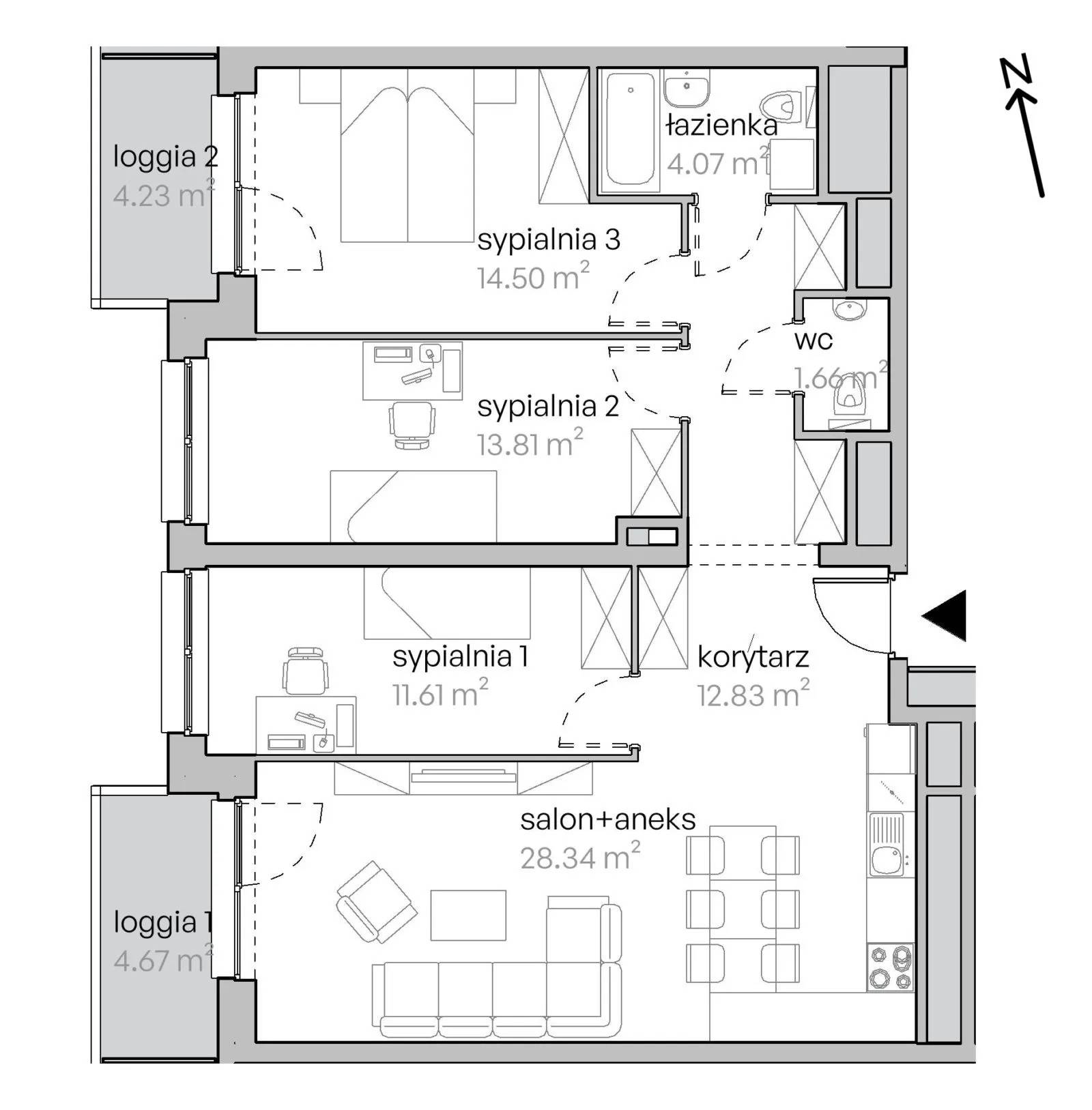 Legnicka Vita – inwestycja Develia - lokal L1/11/113, budynek Etap I