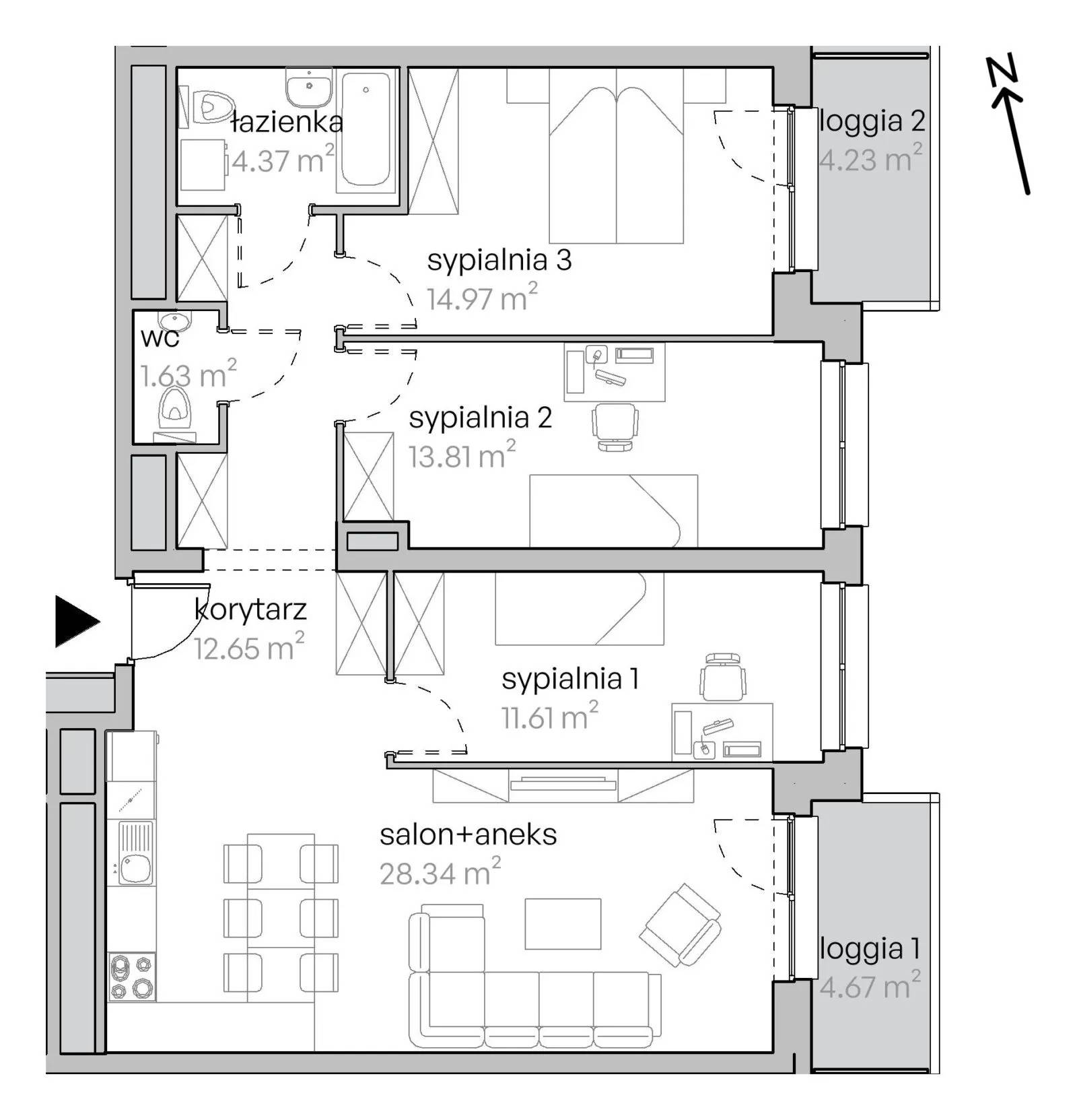 Legnicka Vita – inwestycja Develia - lokal L1/12/121, budynek Etap I
